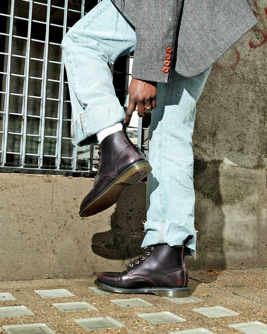 Dr. Martens' Emmeline Arcadia Lace Up Boots In Red