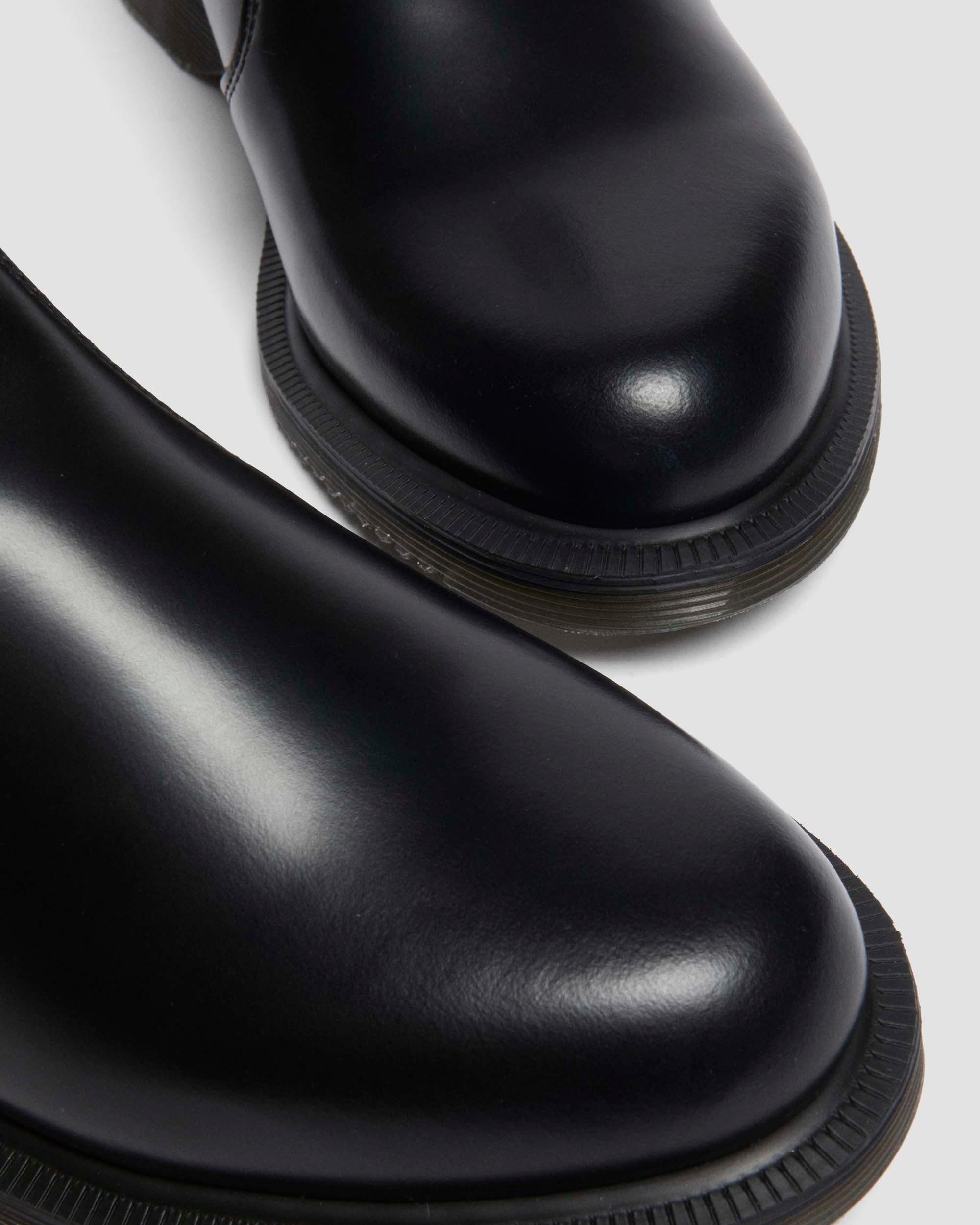 Flora Smooth Chelsea Boots in Black