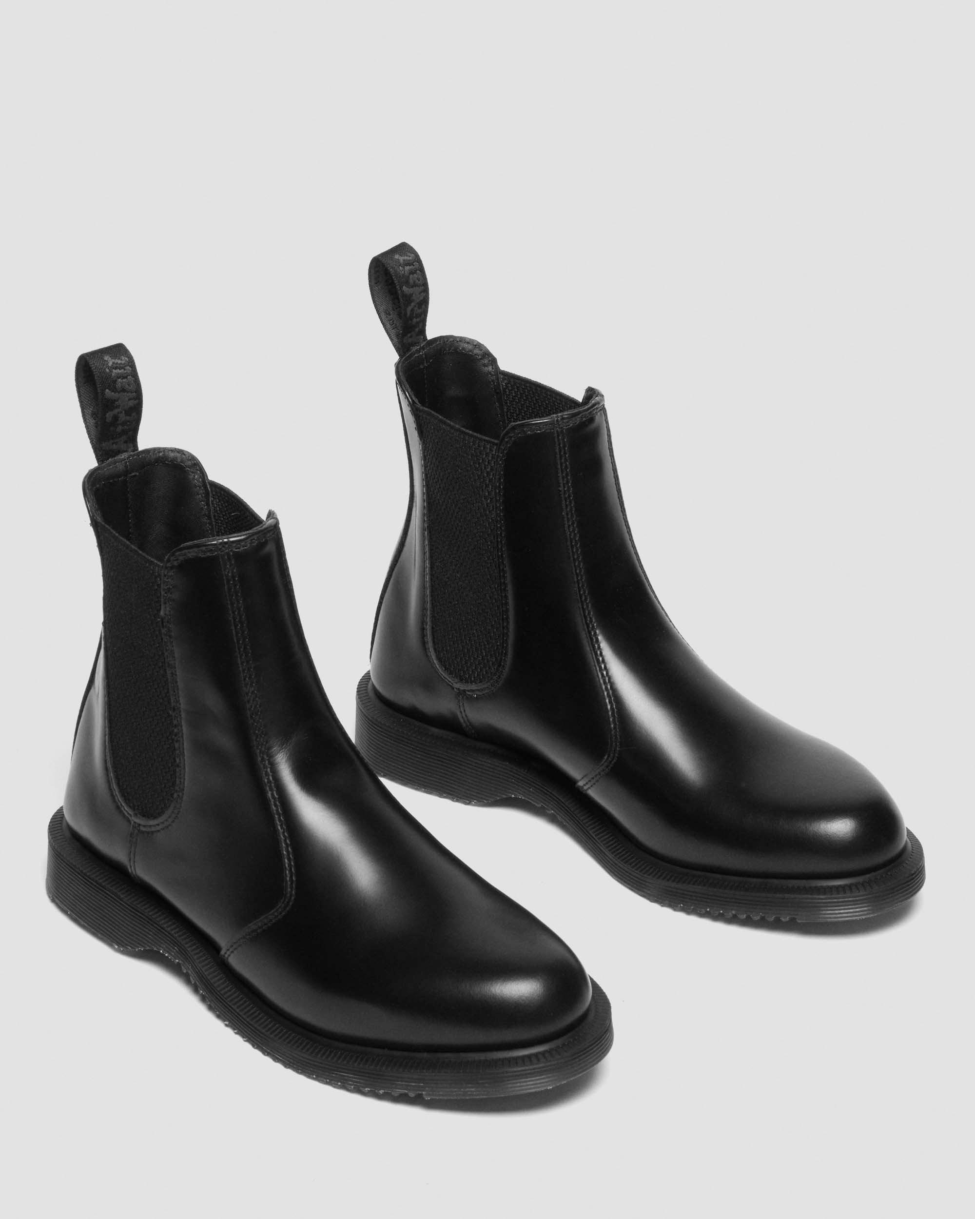 Flora Smooth Chelsea Boots in Black