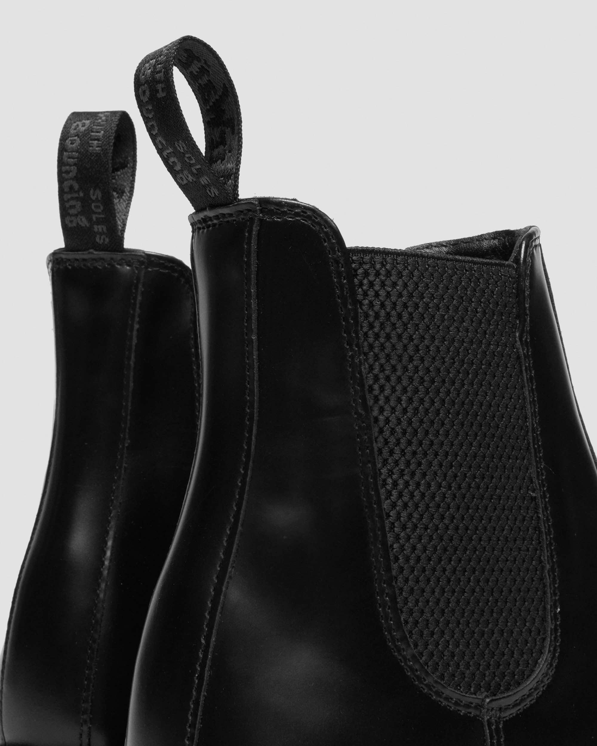 Flora Smooth Chelsea Boots in Black