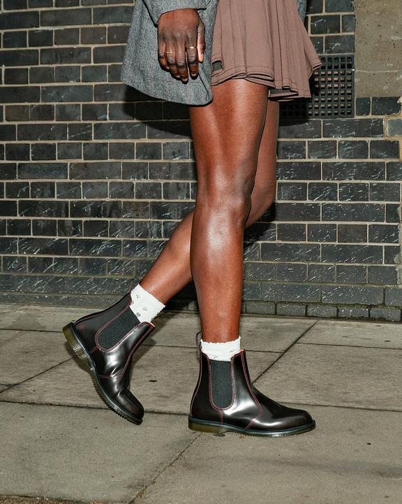 Flora Arcadia Chelsea Boots in Cherry Red Arcadia | Dr. Martens Flora Arcadia Chelsea Boots in Cherry Red Arcadia | Dr. Martens