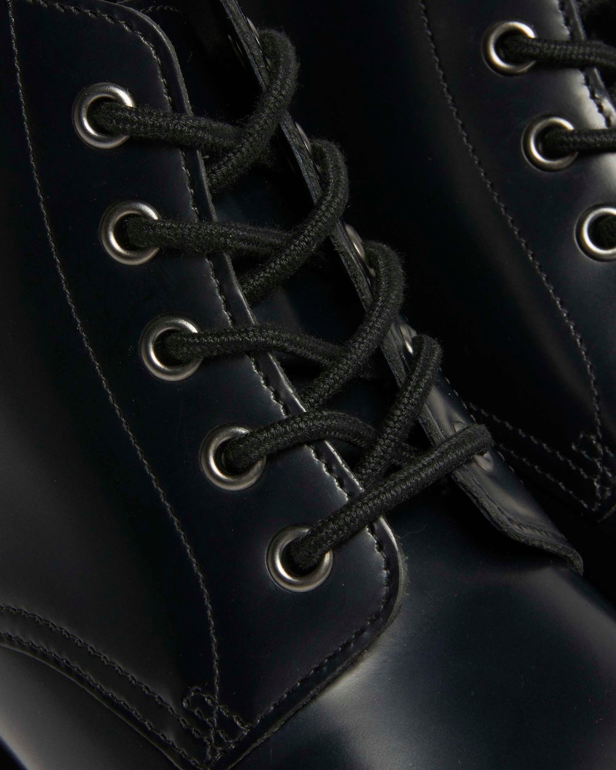 Emmeline Smooth Lace Up Boots in Black