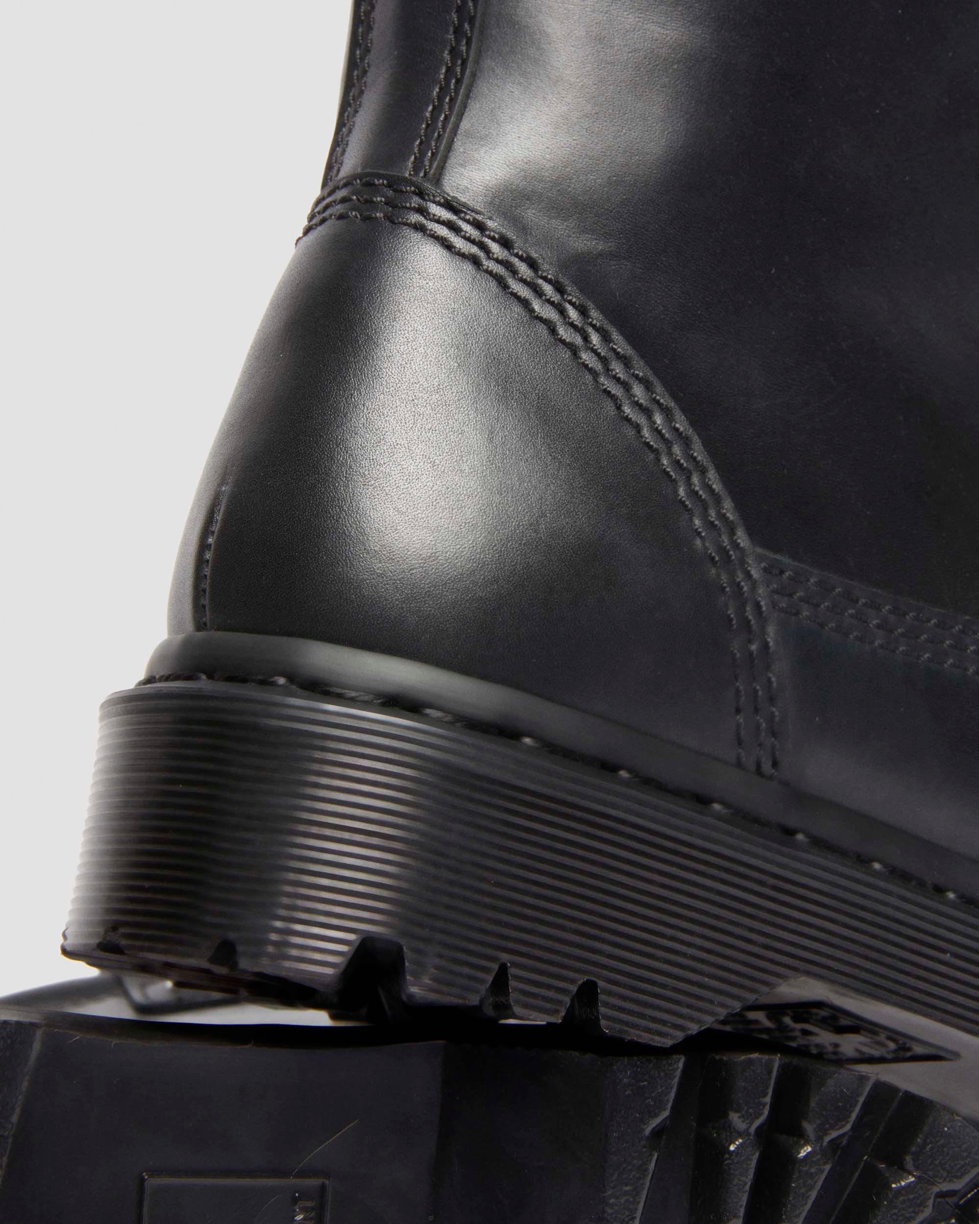 Anistone Lo Leather Biker Boots in Black