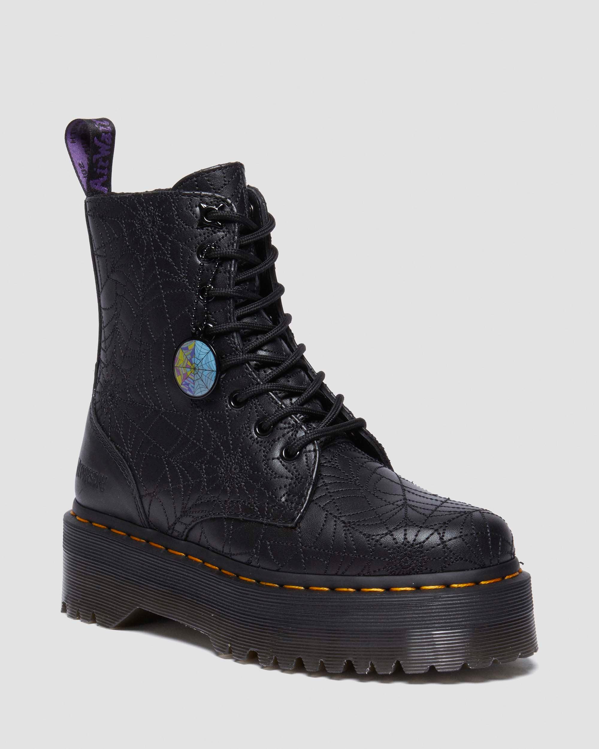 Shop Dr. Martens' Jadon Wednesday Platform Boots In Black