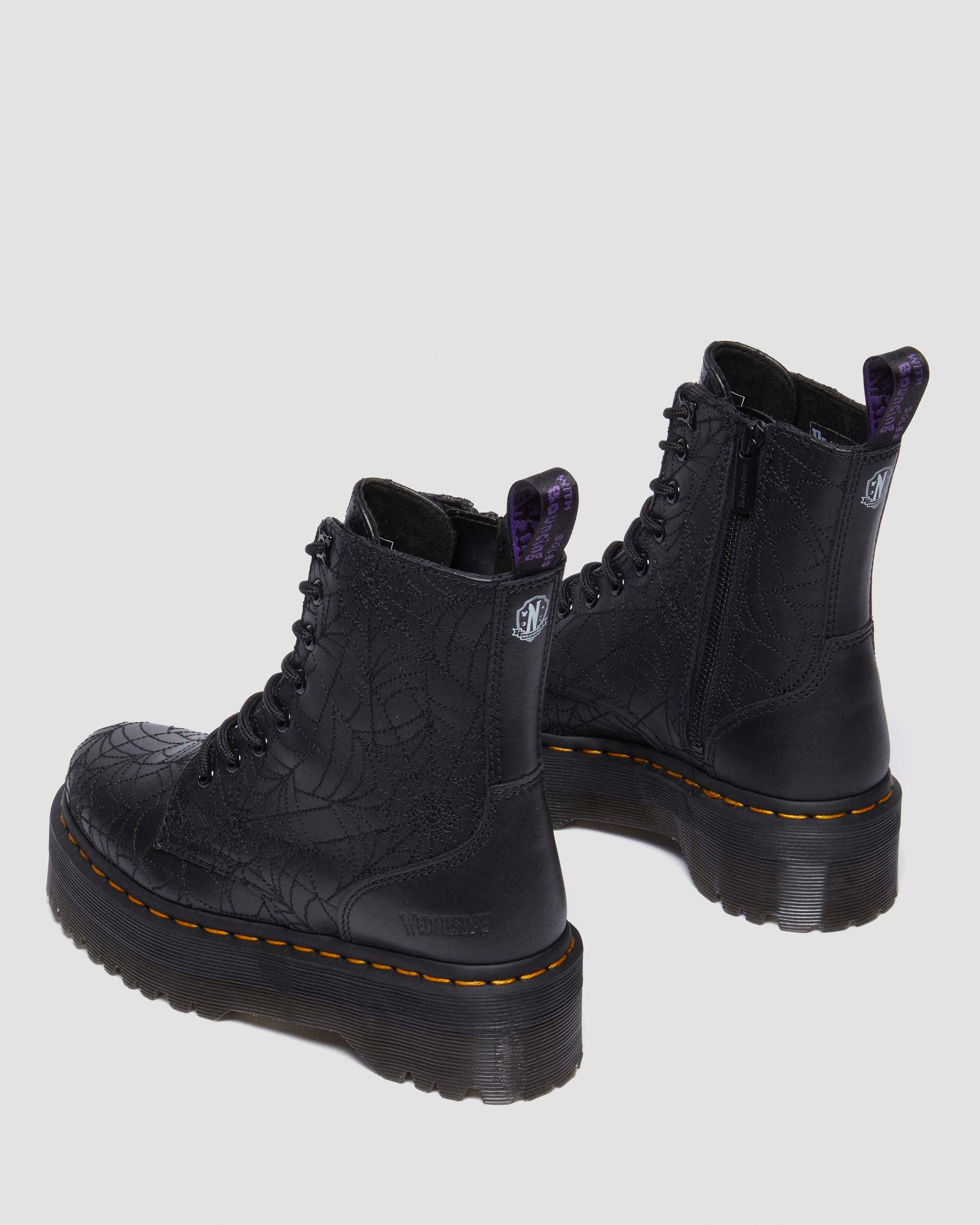 Shop Dr. Martens' Jadon Wednesday Platform Boots In Black