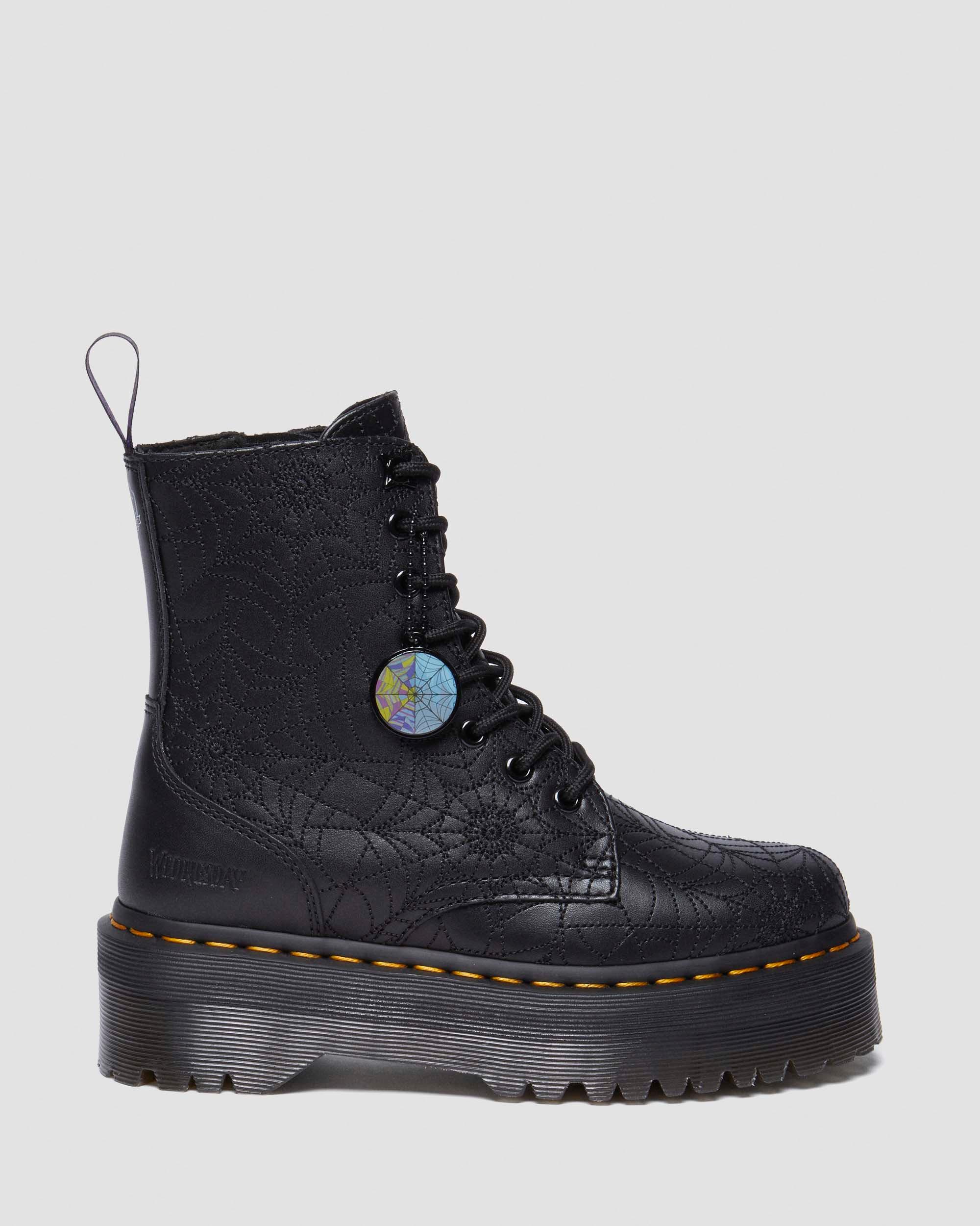 Shop Dr. Martens' Jadon Wednesday Platform Boots In Black