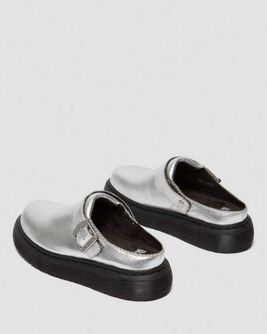 Dr. Martens' Laketen Slingback Mule In Silver