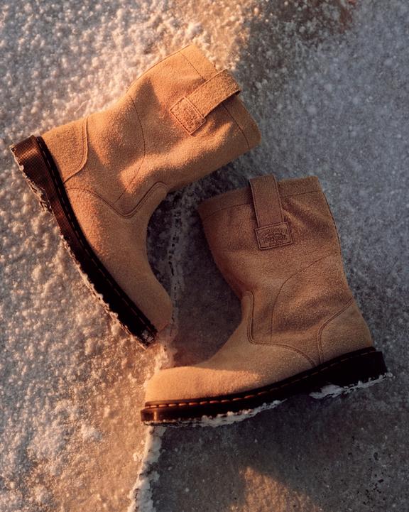 2295 Decon Stüssy Suede Biker Boots in Sand | Dr. Martens 2295 Decon Stüssy Suede Biker Boots in Sand | Dr. Martens