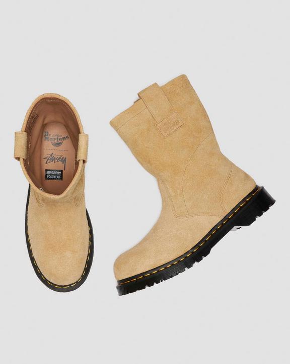 2295 Decon Stüssy Suede Biker Boots in Sand | Dr. Martens 2295 Decon Stüssy Suede Biker Boots in Sand | Dr. Martens