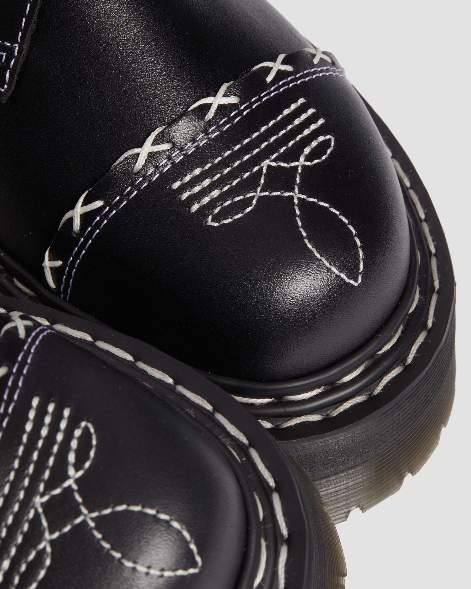 Monk Gothic Americana Leather Platform Shoes in BLACK | Dr. Martens™