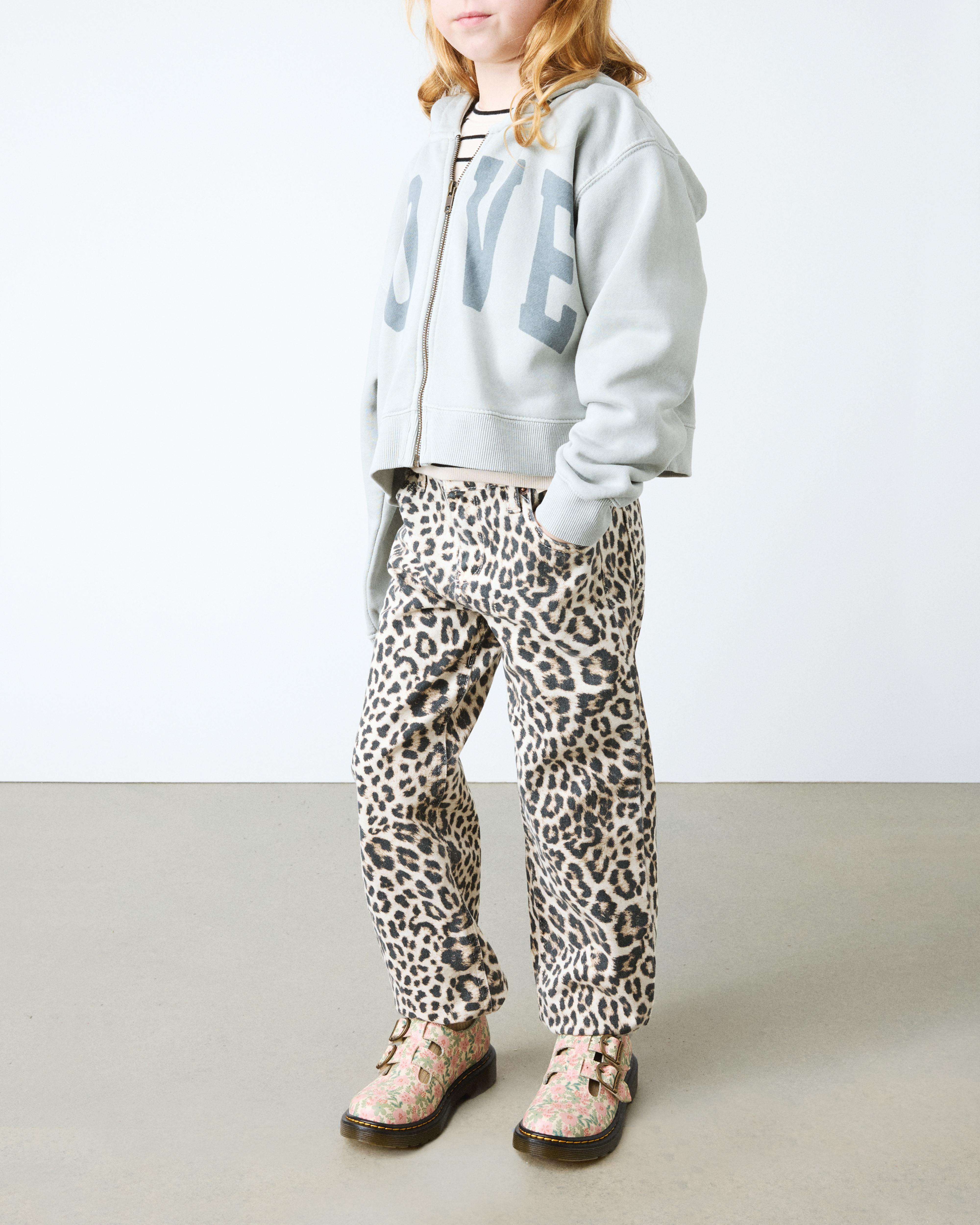 Junior 8053 Floral Leather Mary Jane Shoes in Cloud Cream+Multi