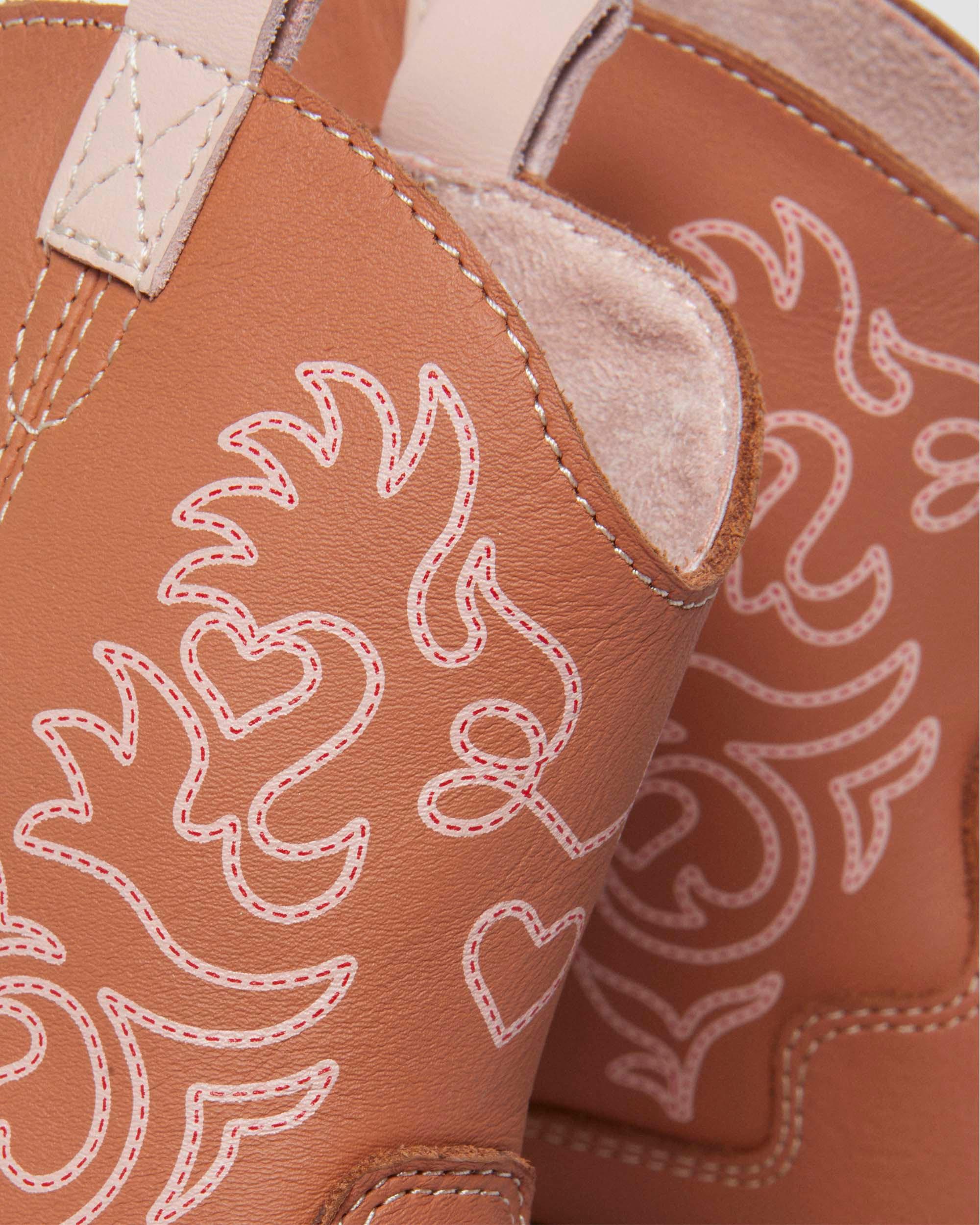 Junior Strixton leather pull-on boots in Dark Tan