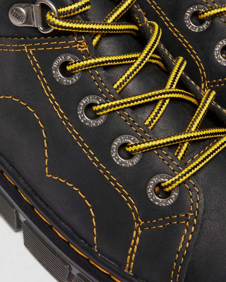 Dr. Martens' Junior Raffe Church Wyoming Leather Boots In Black