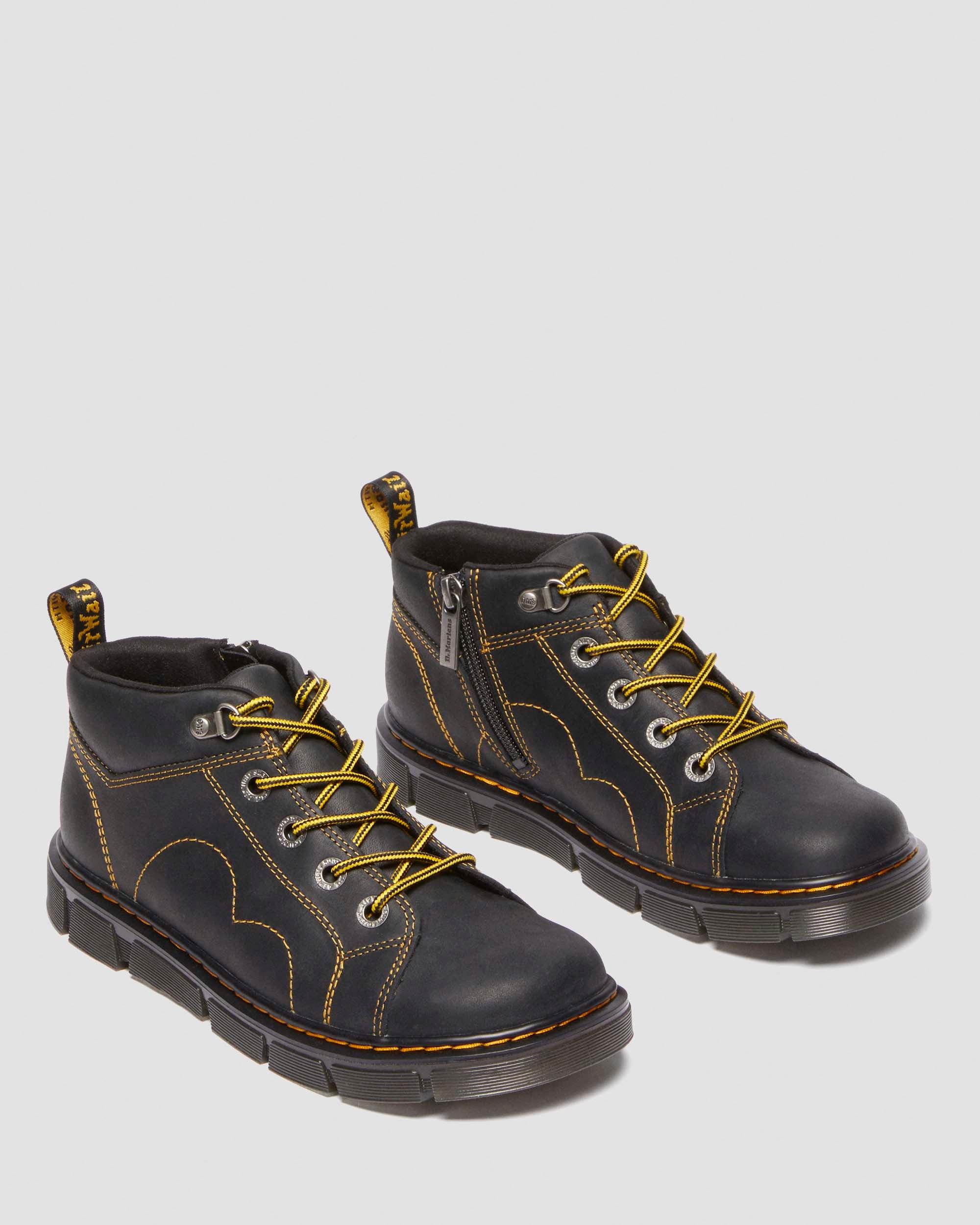 Youth Raffe Church Wyoming leather boots in Black