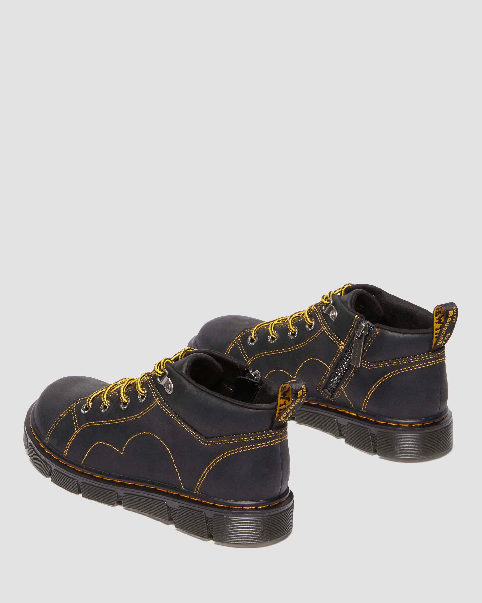 Youth Raffe Church Wyoming leather boots in Black