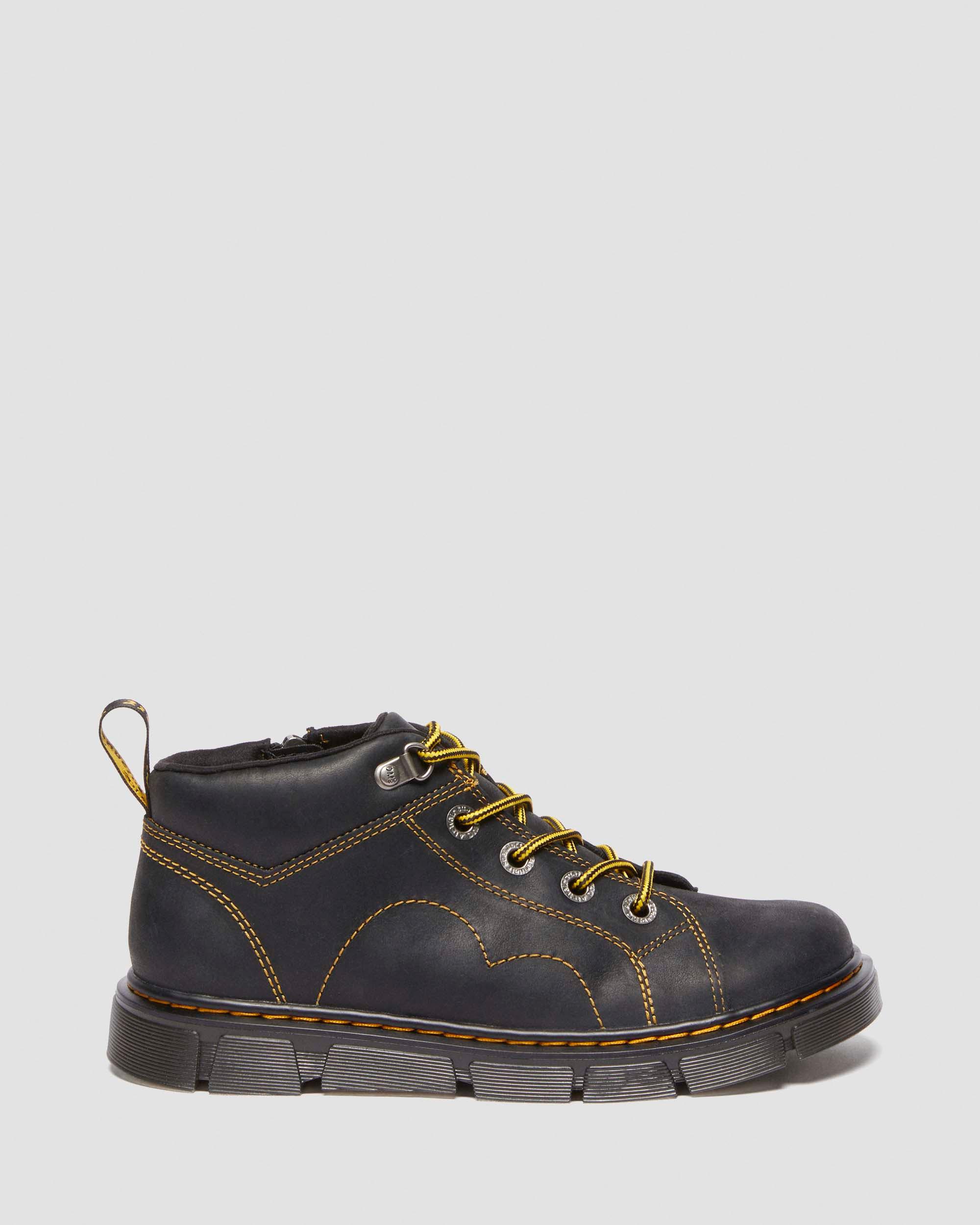 Youth Raffe Church Wyoming leather boots in Black