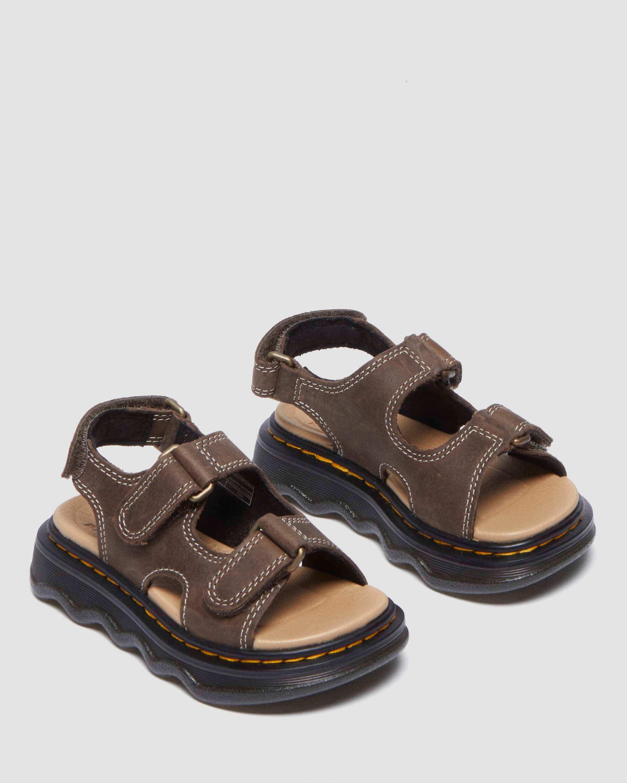 Toddler Virden Wyoming Leather Sandals in Dark Brown