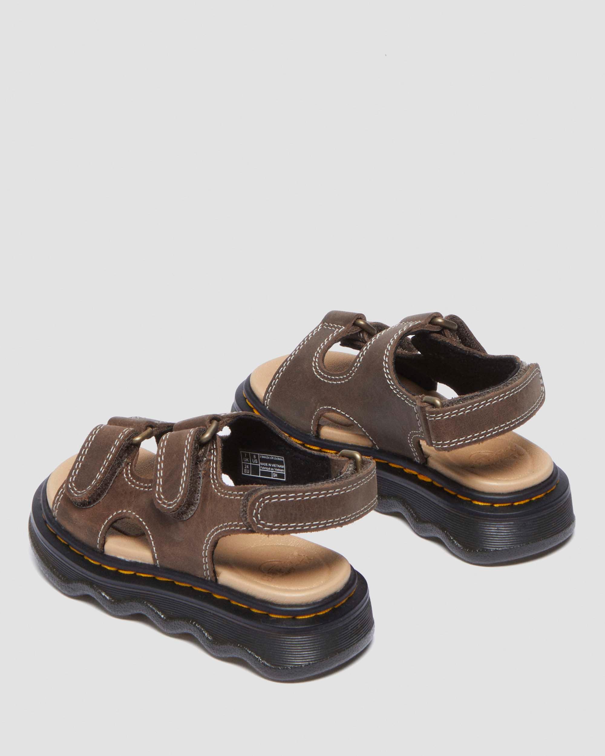 Toddler Virden Wyoming Leather Sandals in Dark Brown