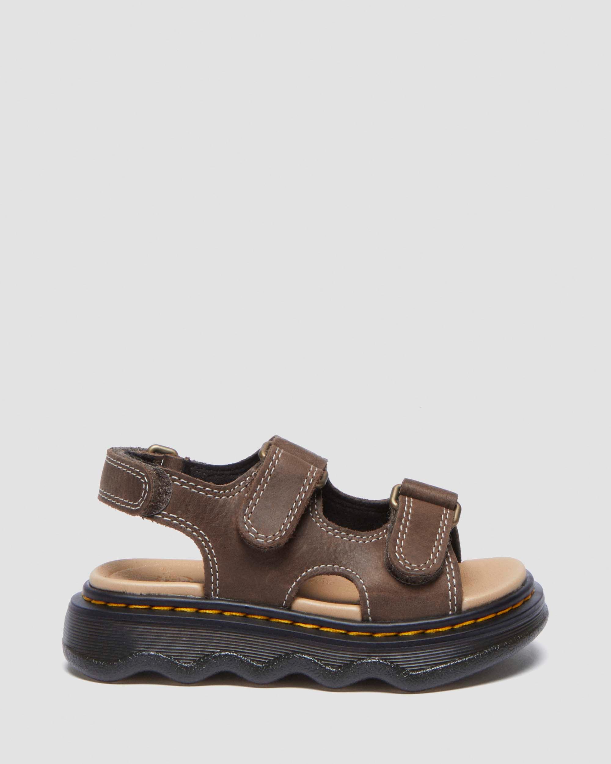 Toddler Virden Wyoming Leather Sandals in Dark Brown