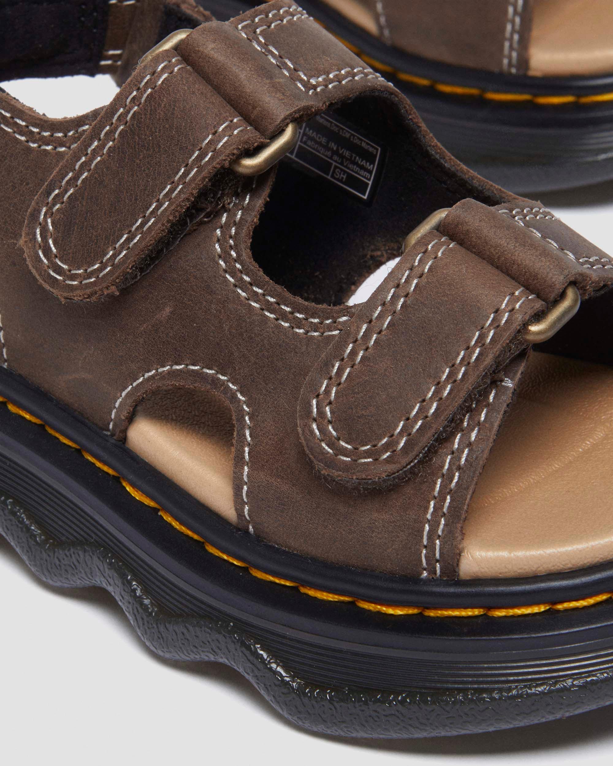 Toddler Virden Wyoming Leather Sandals in Dark Brown