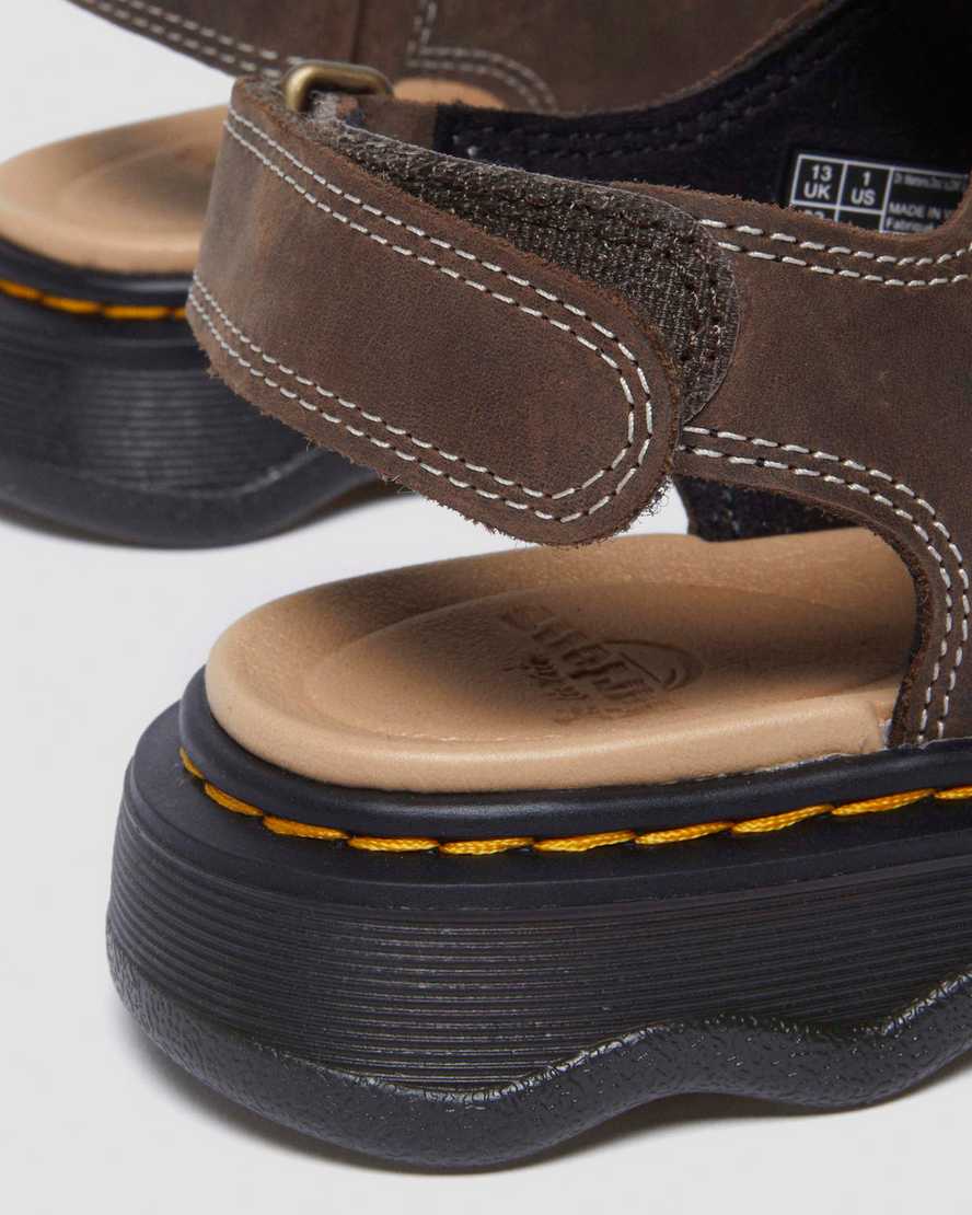 Dr. Martens' Junior Virden Wyoming Leather Sandals In Brown