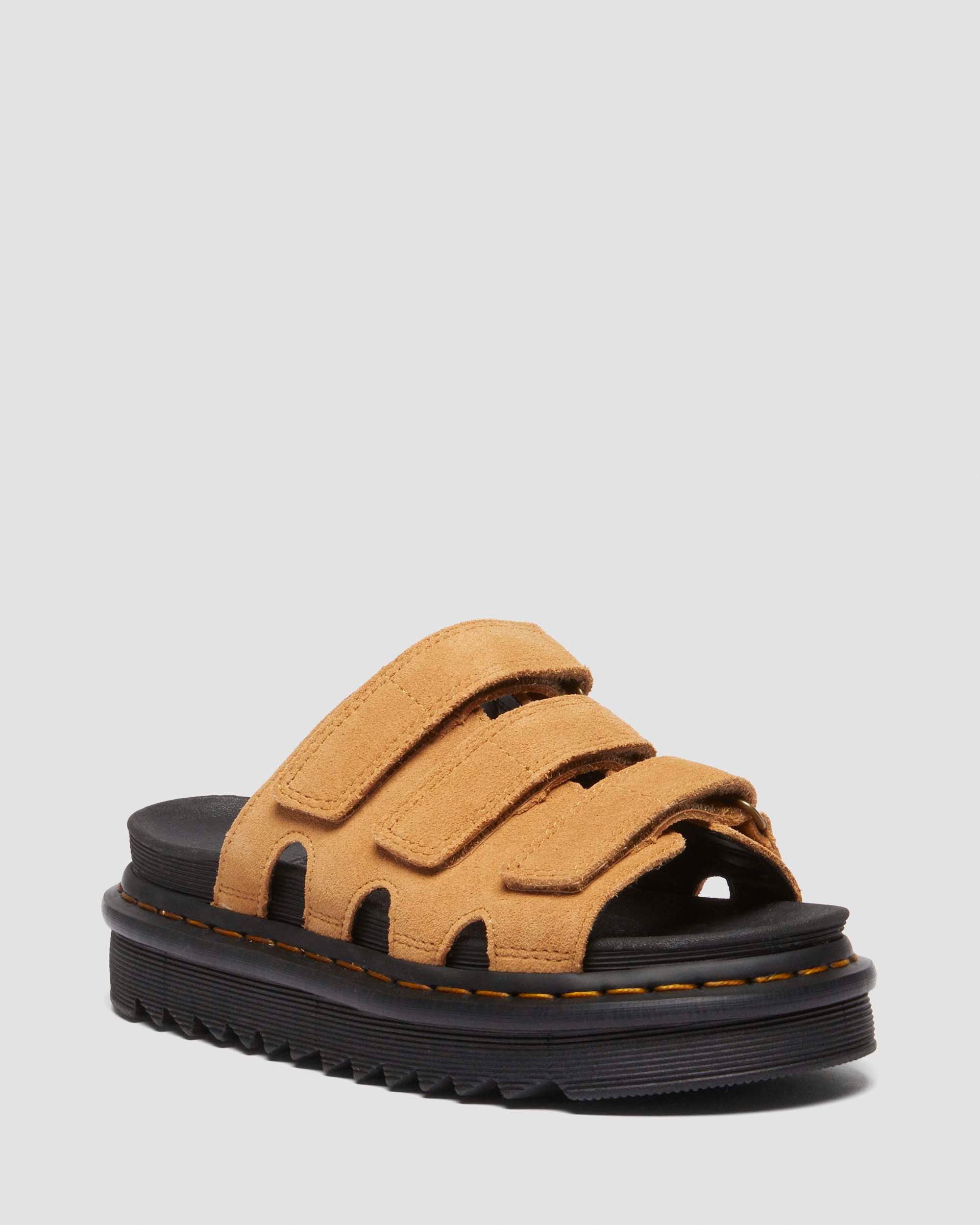 Raine Slide Suede sandals in Tan