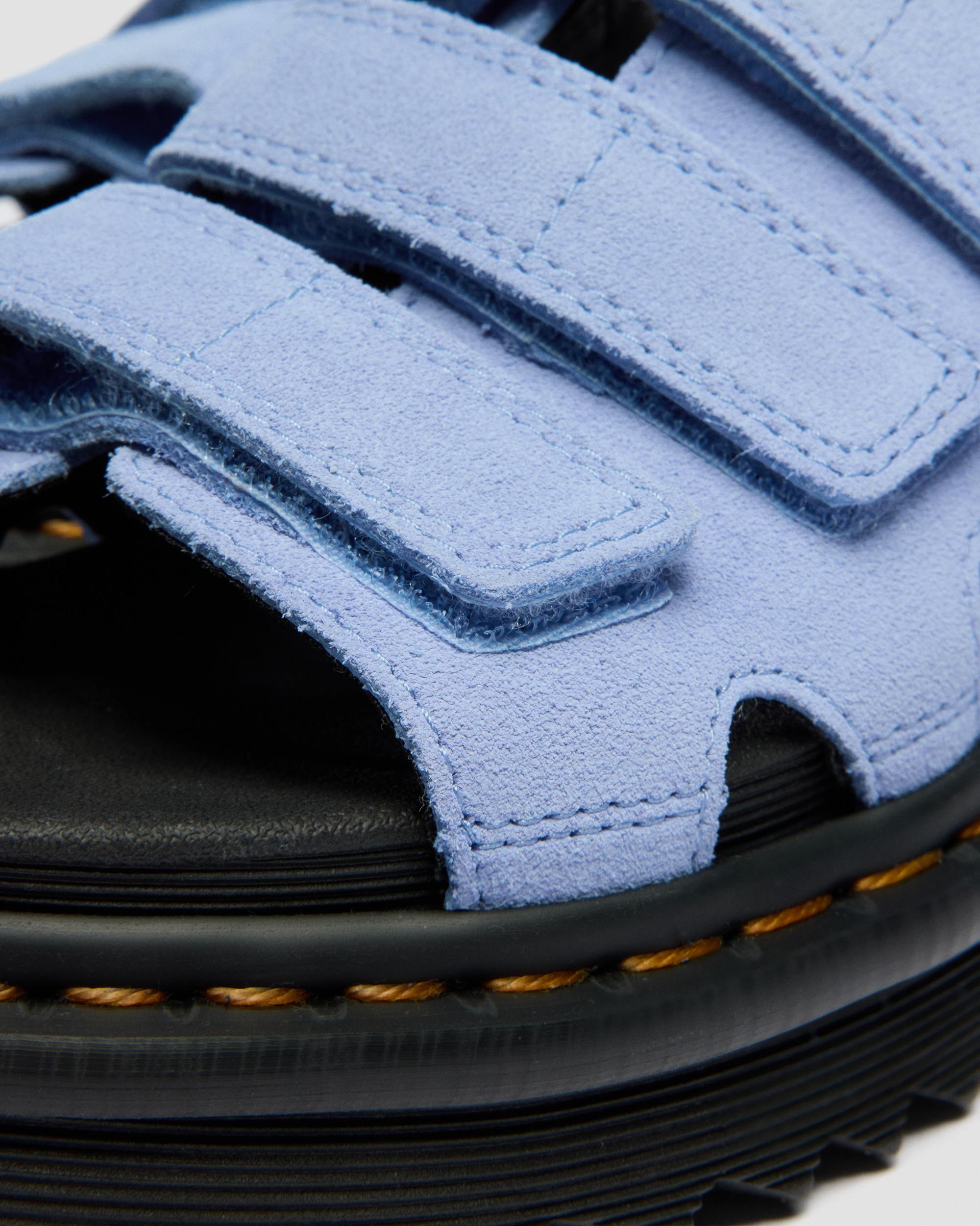 Raine Slide Suede sandals in CORNFLOWER BLUE | Dr. Martens™