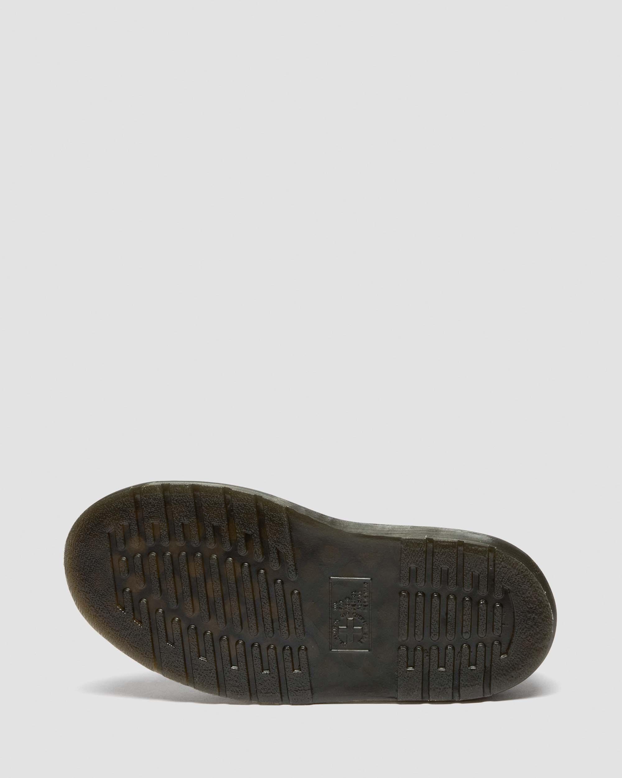 Dunnet Flower Full Grain Leather Sandals in Black