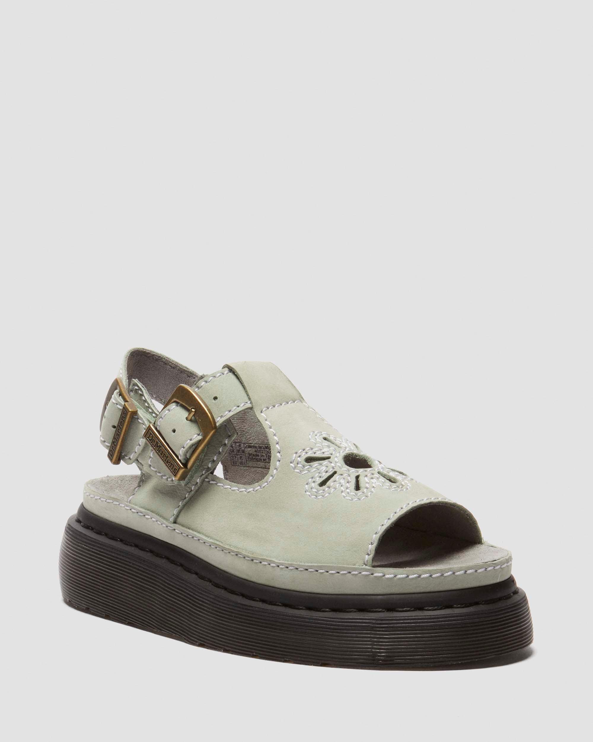 Dunnet Flower Buttersoft leather sandals in Sage Green