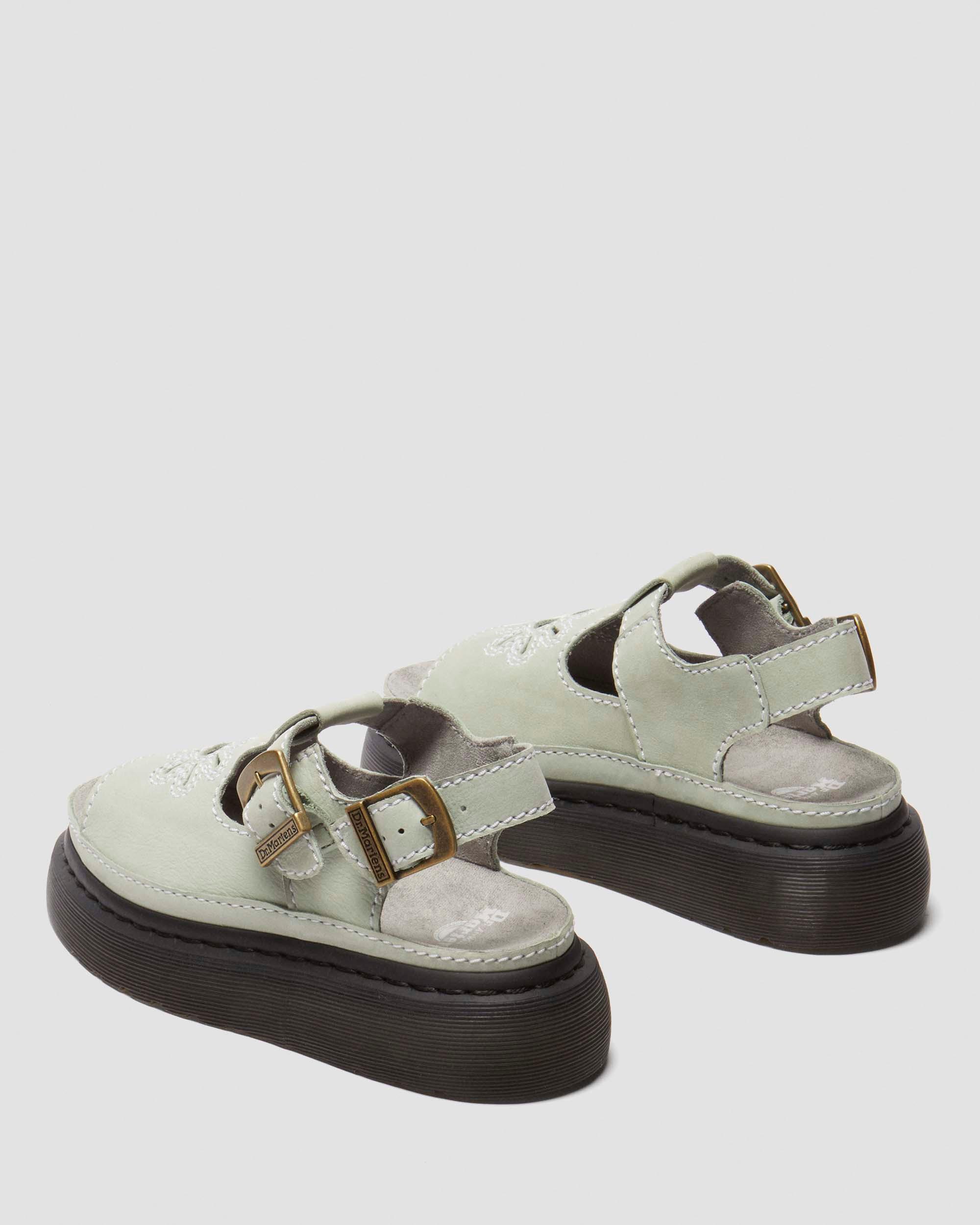 Dunnet Flower Buttersoft leather sandals in Sage Green