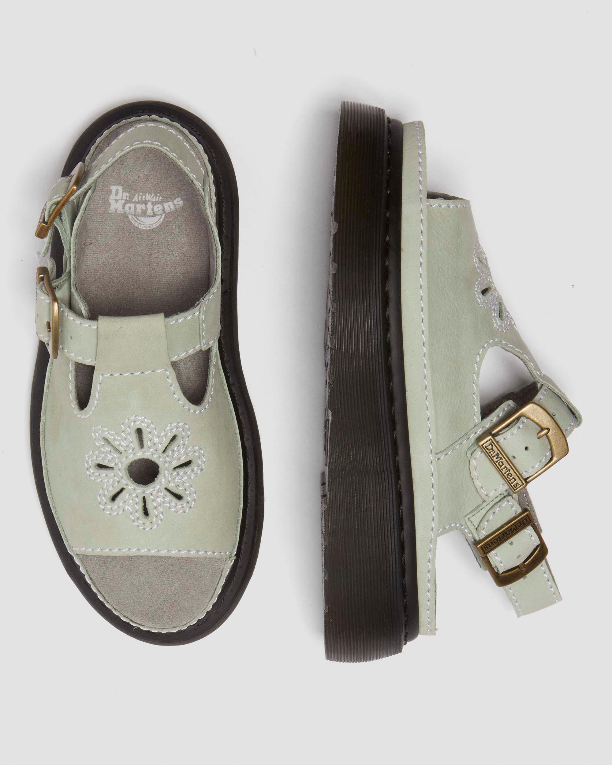 Dunnet Flower Buttersoft leather sandals in Sage Green