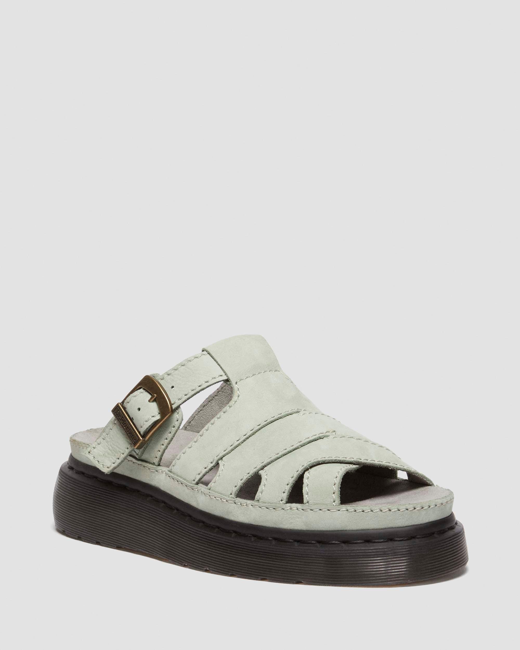 Maxxy Slide Buttersoft leather sandals in Sage Green