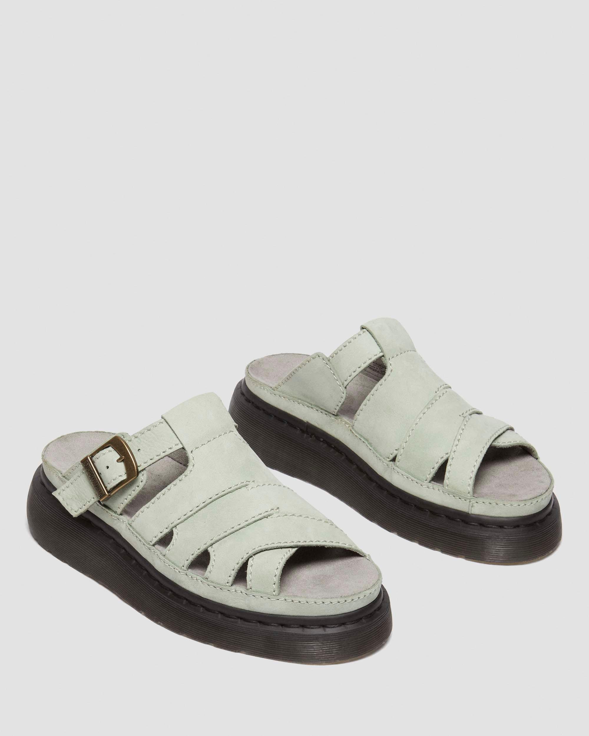Maxxy Slide Buttersoft leather sandals in Sage Green