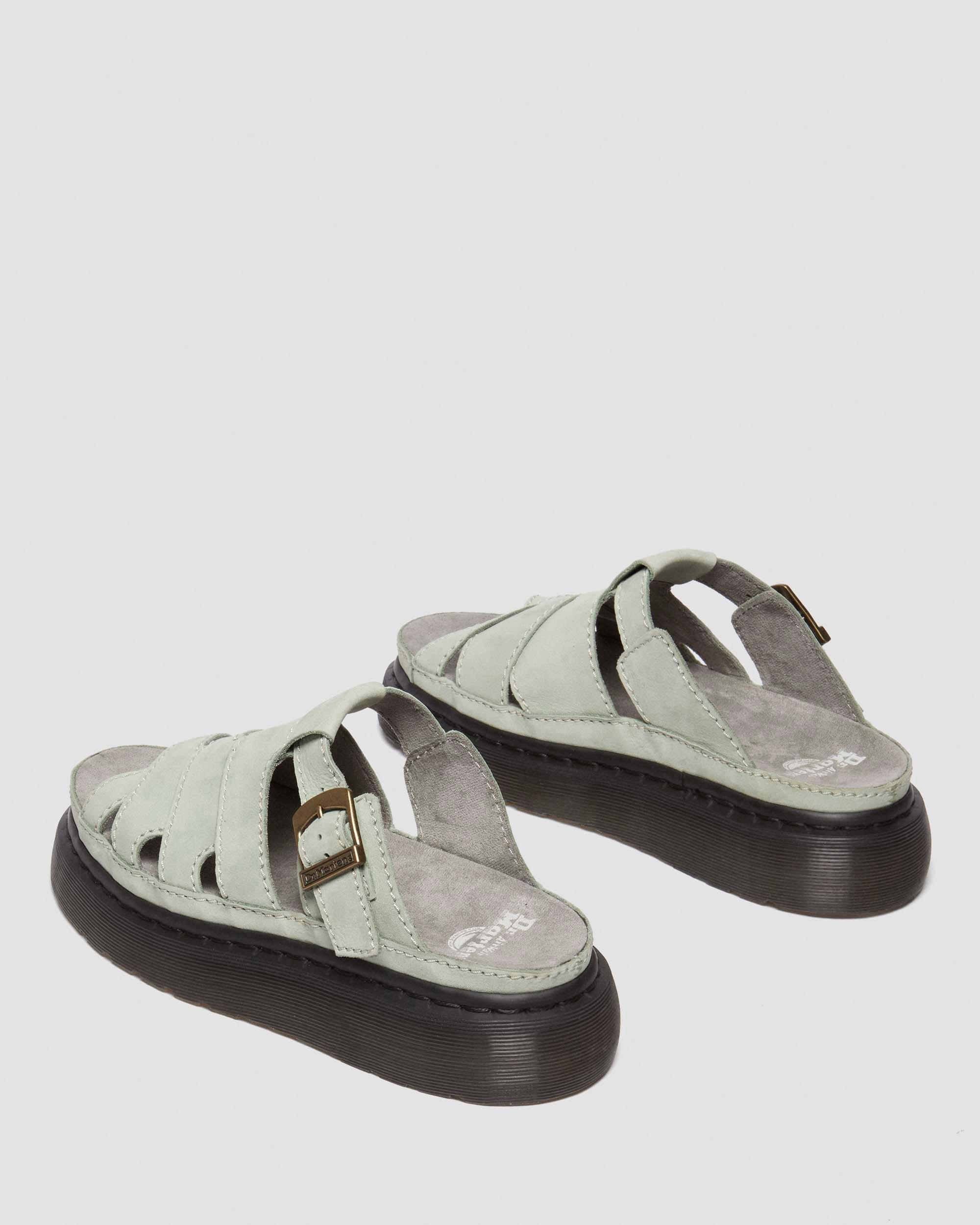 Maxxy Slide Buttersoft leather sandals in Sage Green