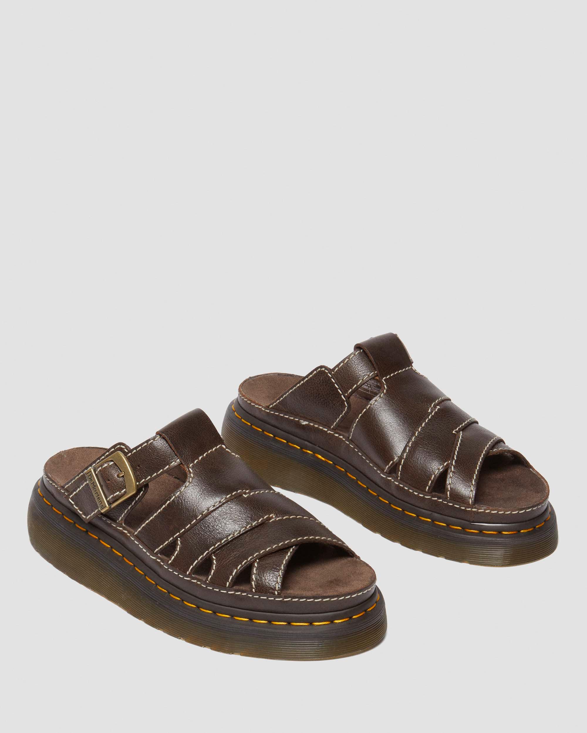 Maxxy Slide  AR Rogue leather sandals in Brown