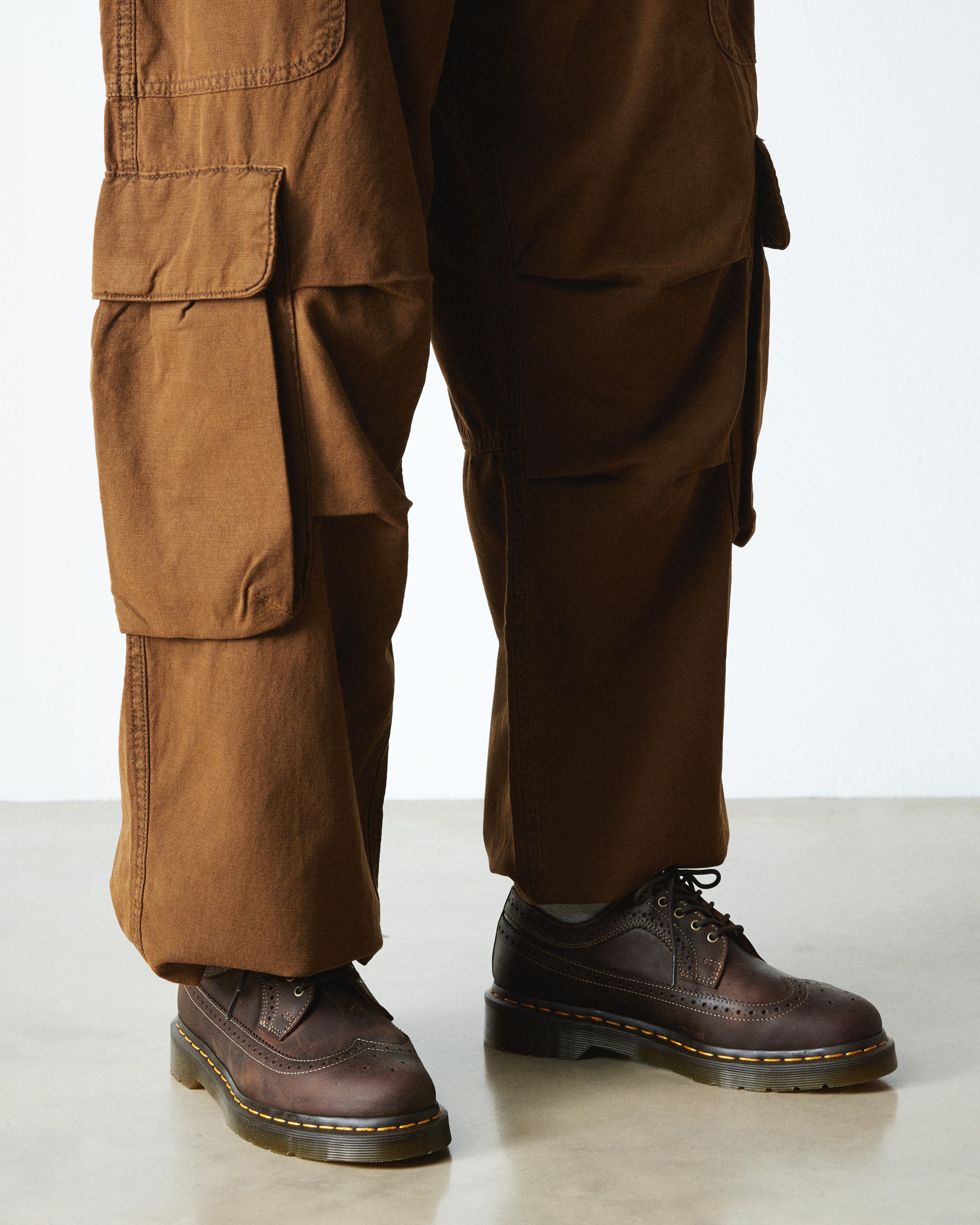 Dr. Martens' 3989 Crazy Horse Leather Brogue Shoes In Brown