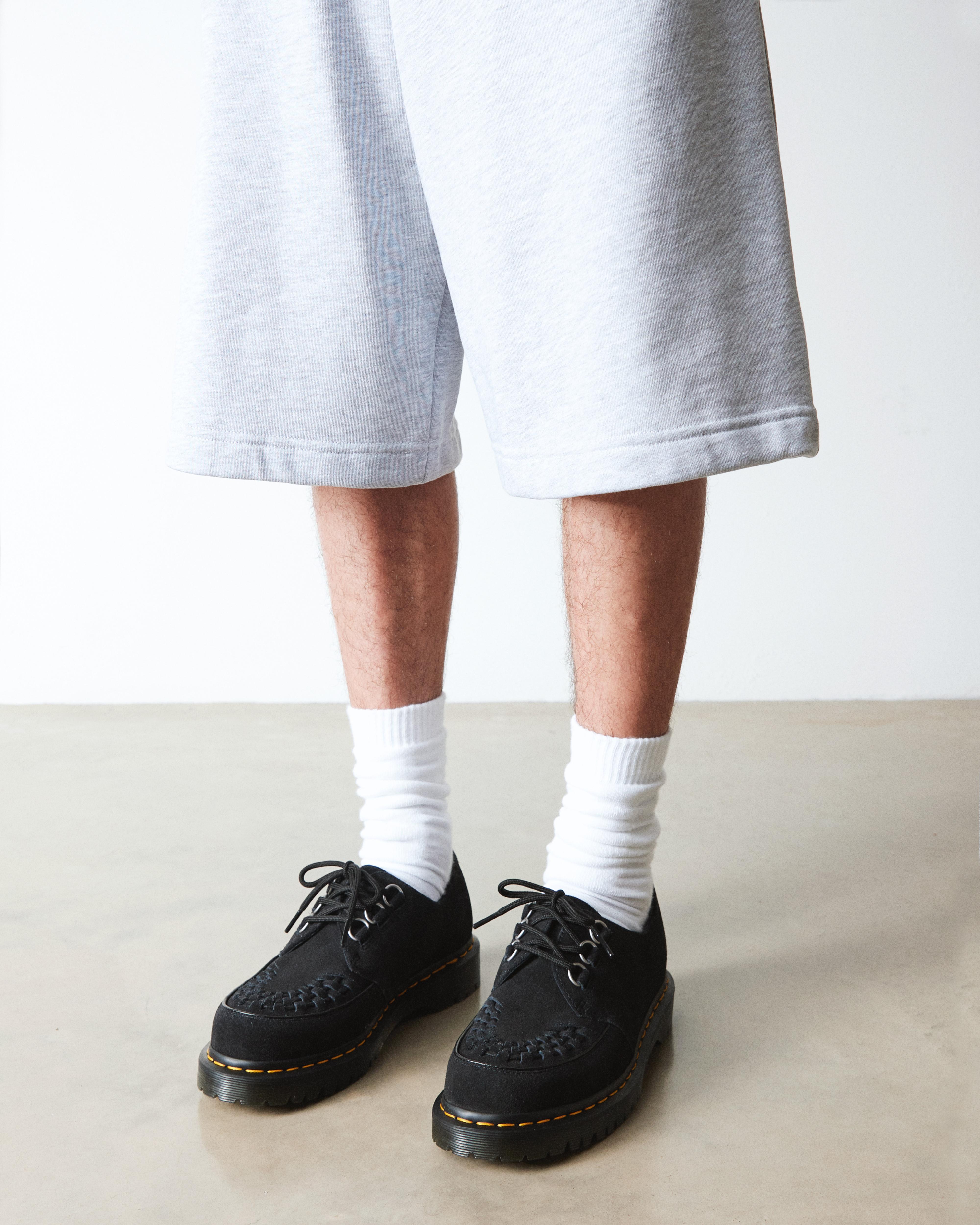Ramsey woven suede creepers in Black | Dr. Martens