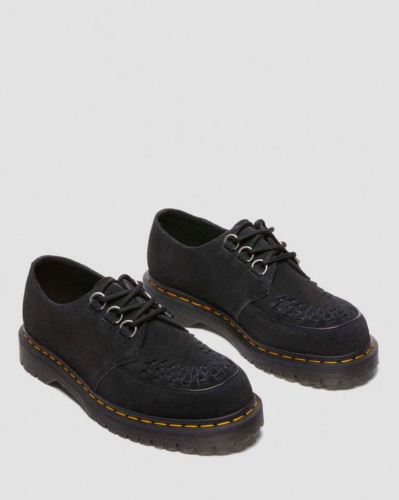 Ramsey woven suede creepers in Black | Dr. Martens Ramsey woven suede creepers in Black | Dr. Martens