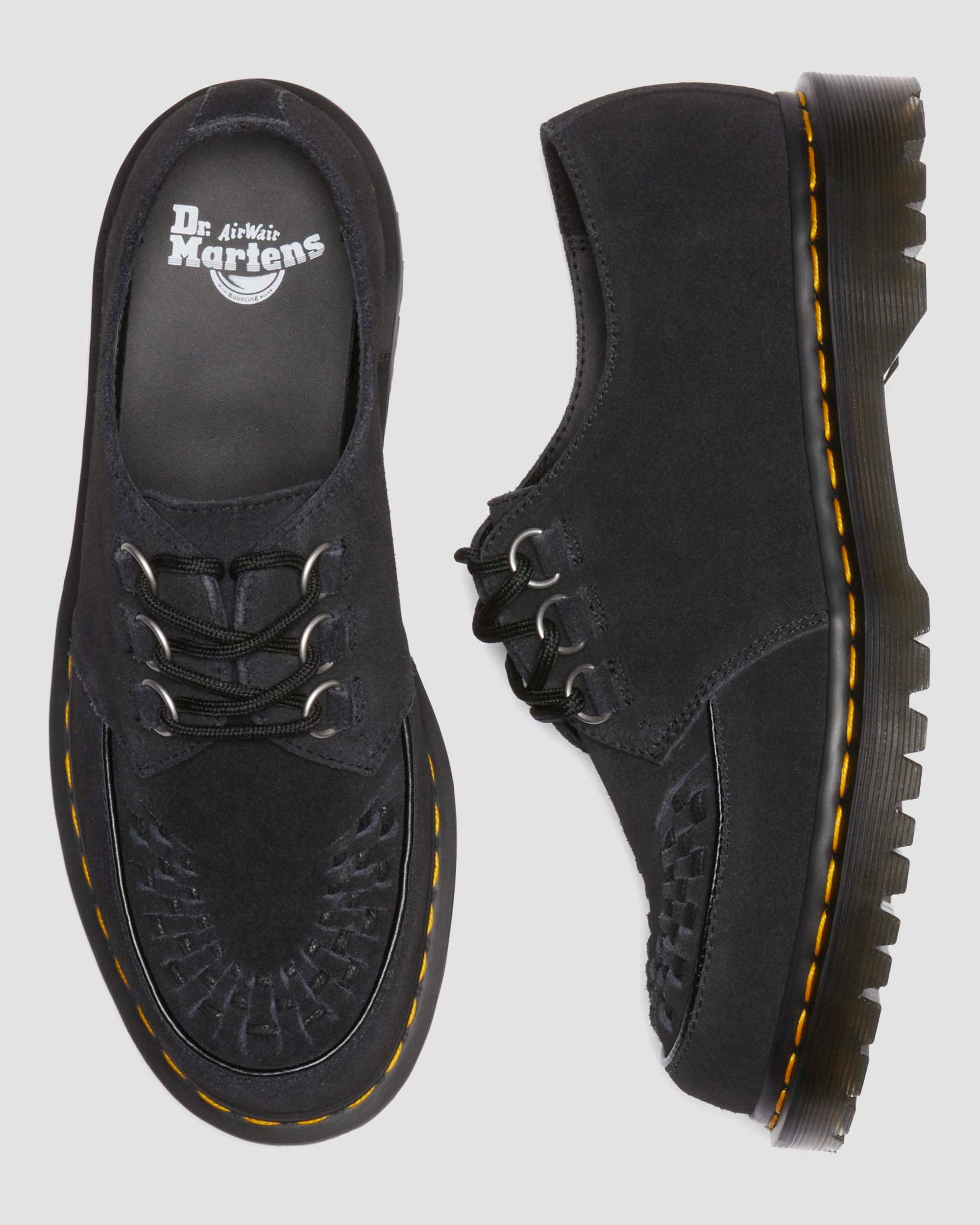 Ramsey Woven Suede Creepers in Black | Dr. Martens