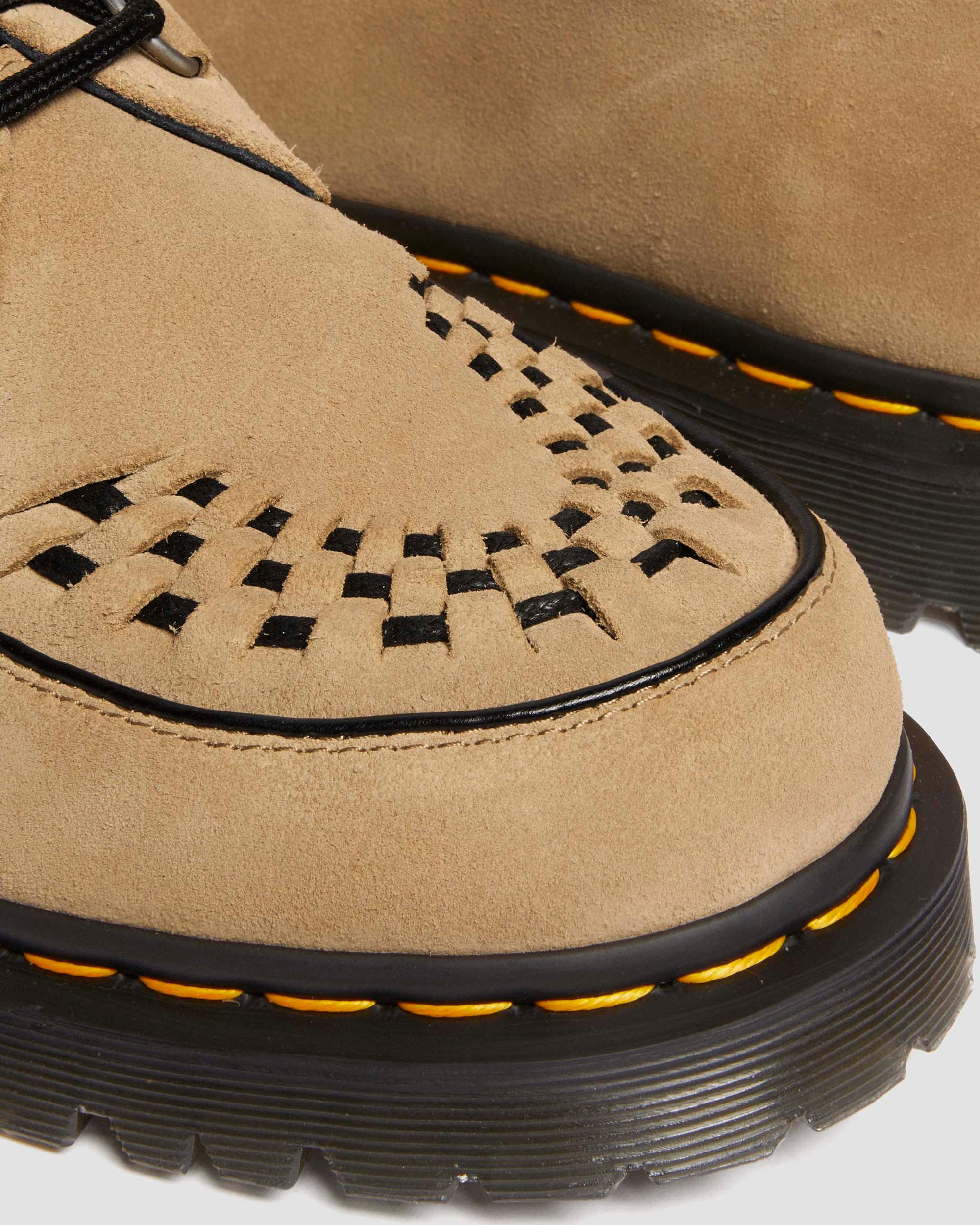 Dr. Martens Ramsey Woven Suede  Creepers In Brown