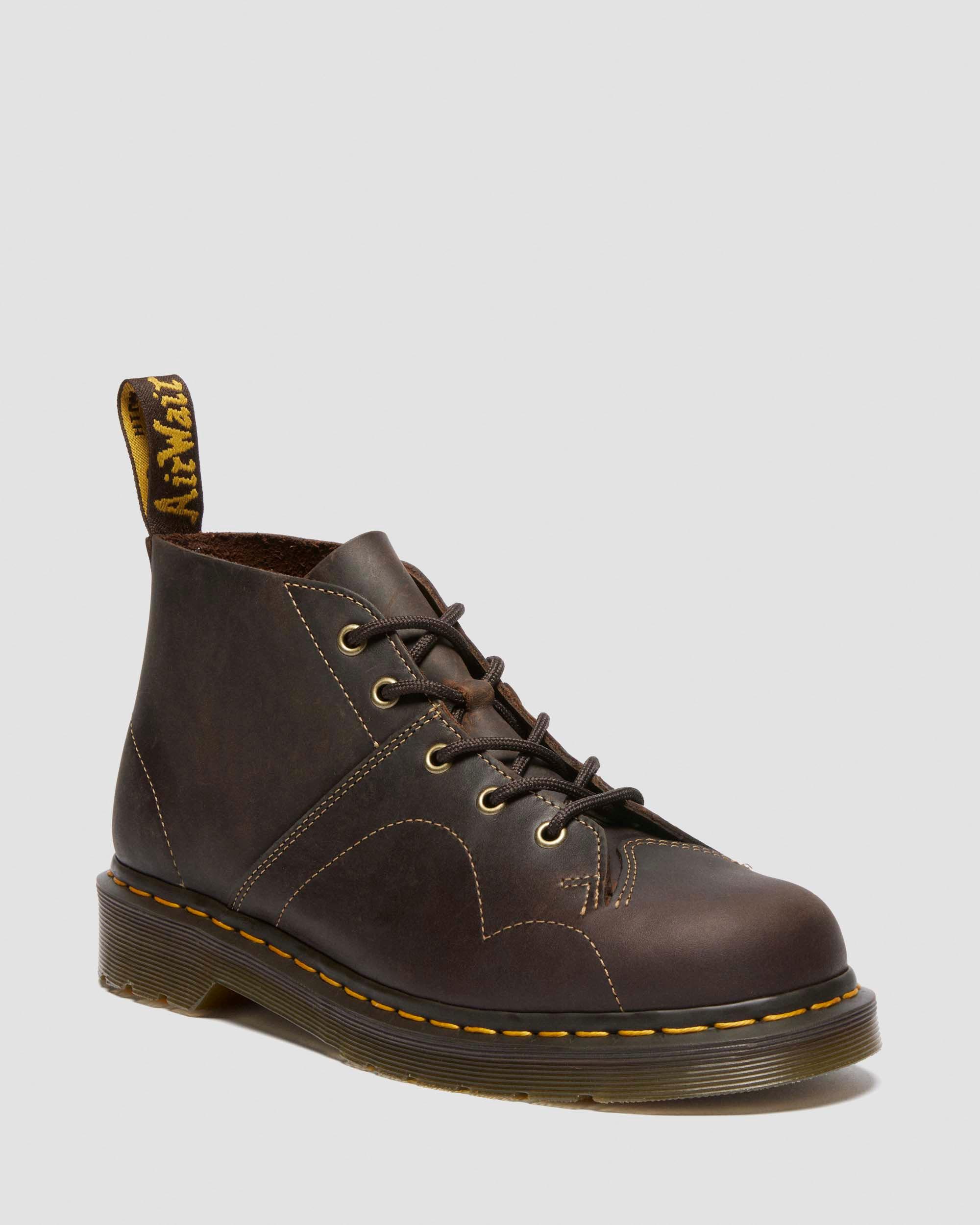 Church Crazy Horse Leather Ankle Boots in Dark Brown
