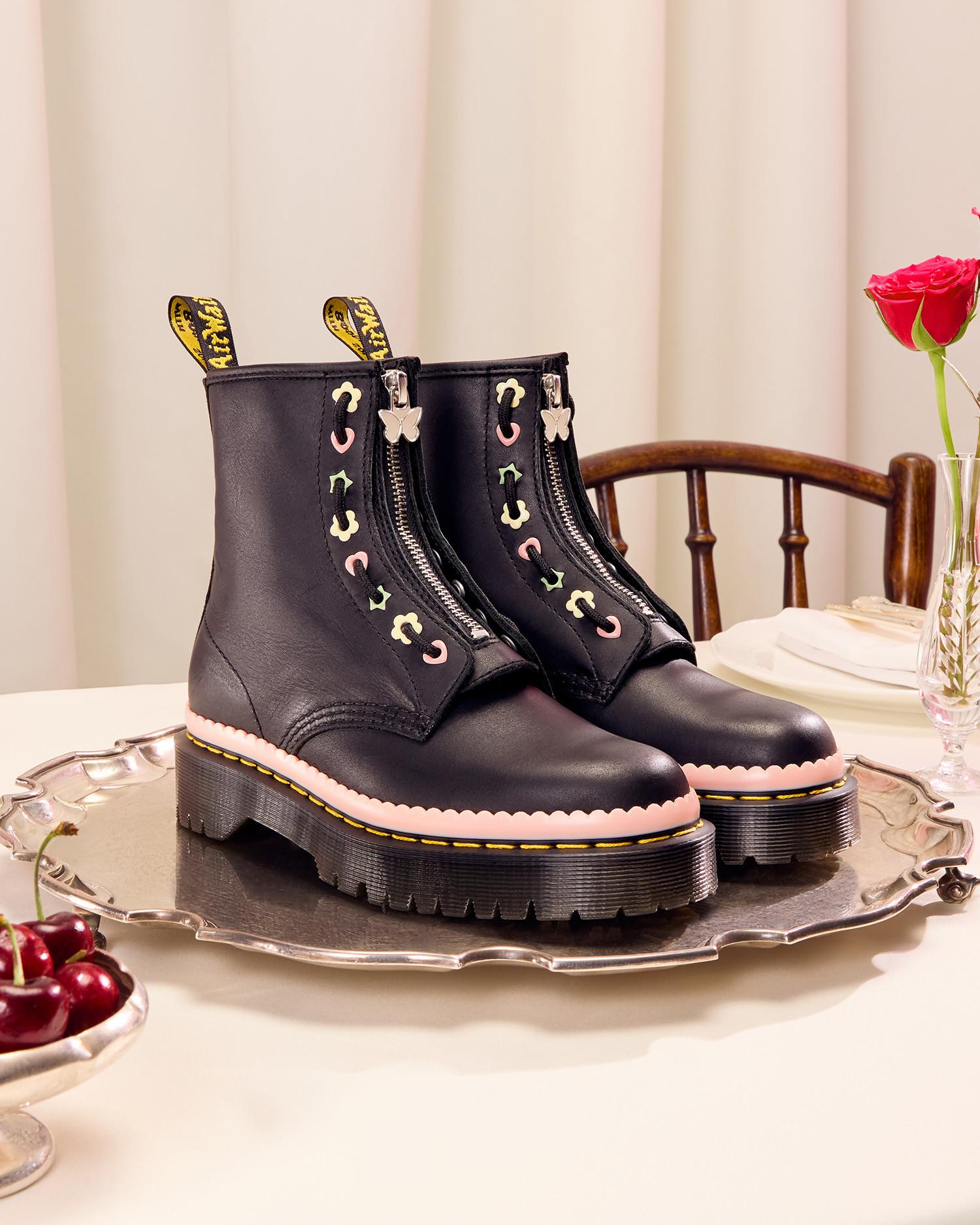 1460 Pascal Bex Front Zip leather boots in BLACK | Dr. Martens™