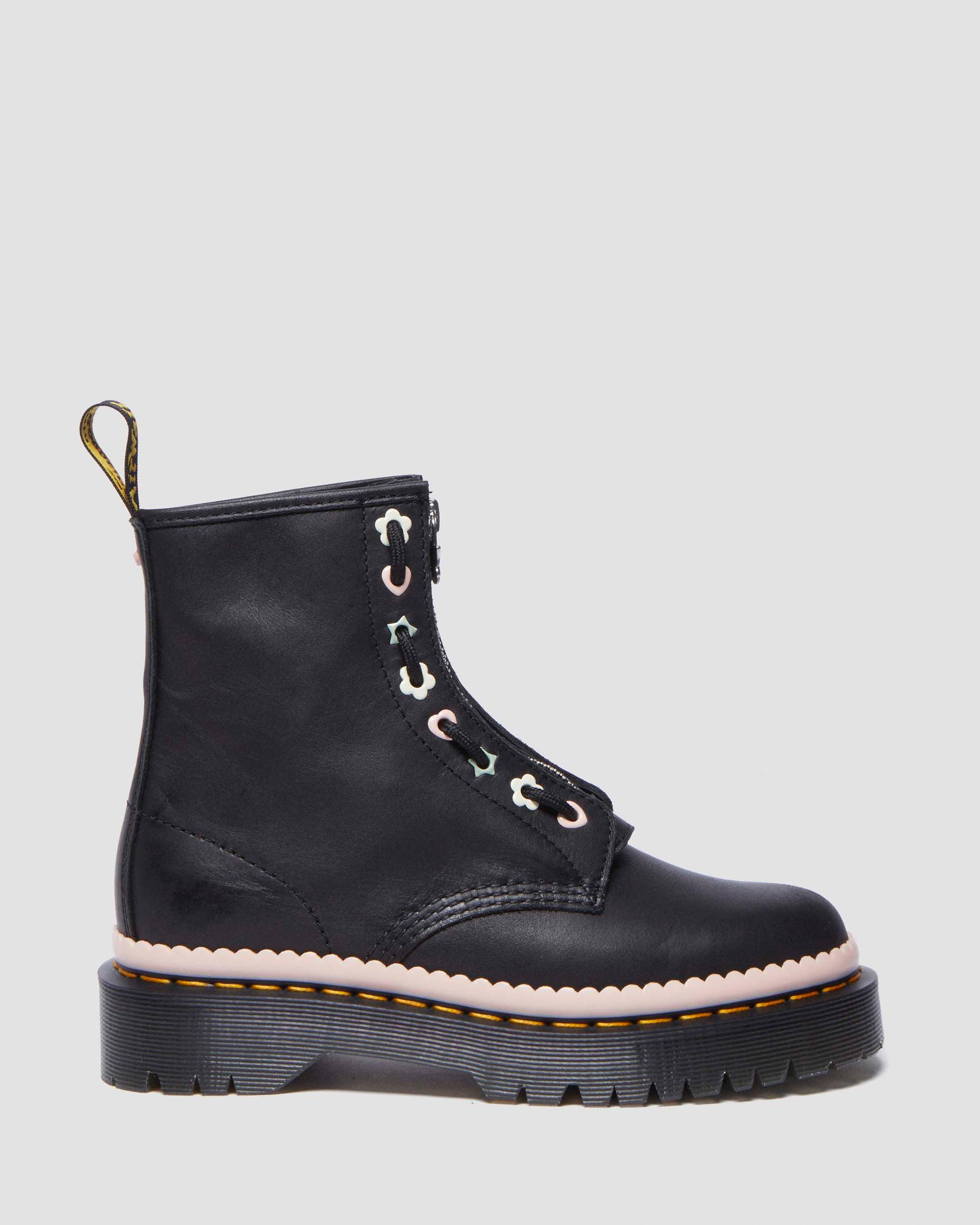 Dr. Martens ドクターマーチン 1460 PASCAL BEX DS 1460 Pascal Bex Front Zip leather boots in BLACK | Dr. Martens™