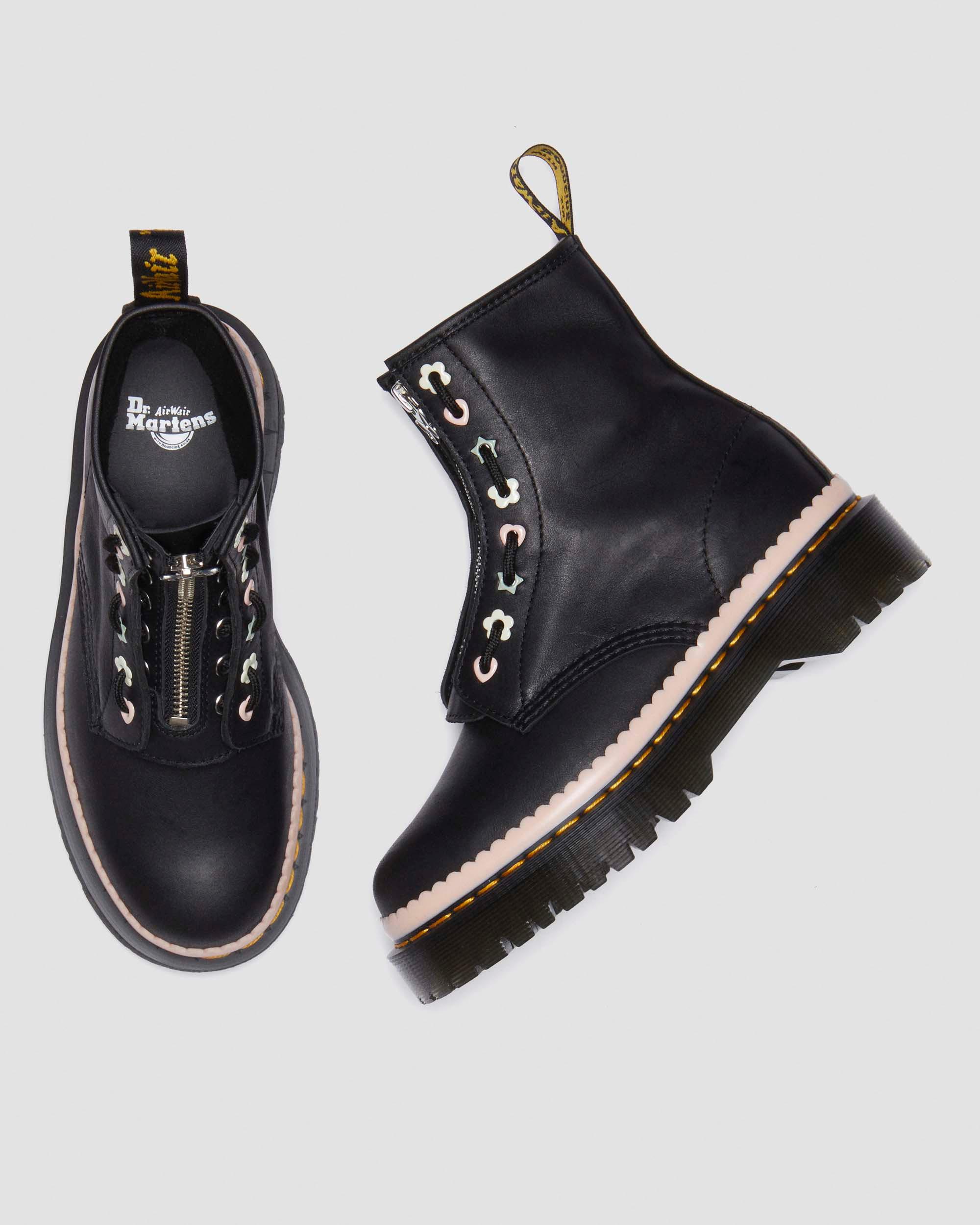 1460 Pascal Bex Front Zip leather boots in BLACK | Dr. Martens™