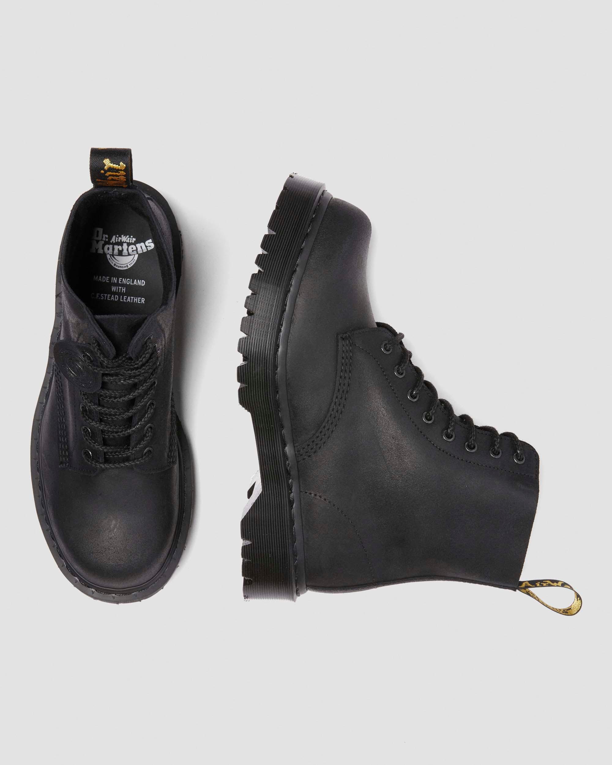 1460 Bex Made In England Bump Toe Leather Boots in BLACK | Dr
