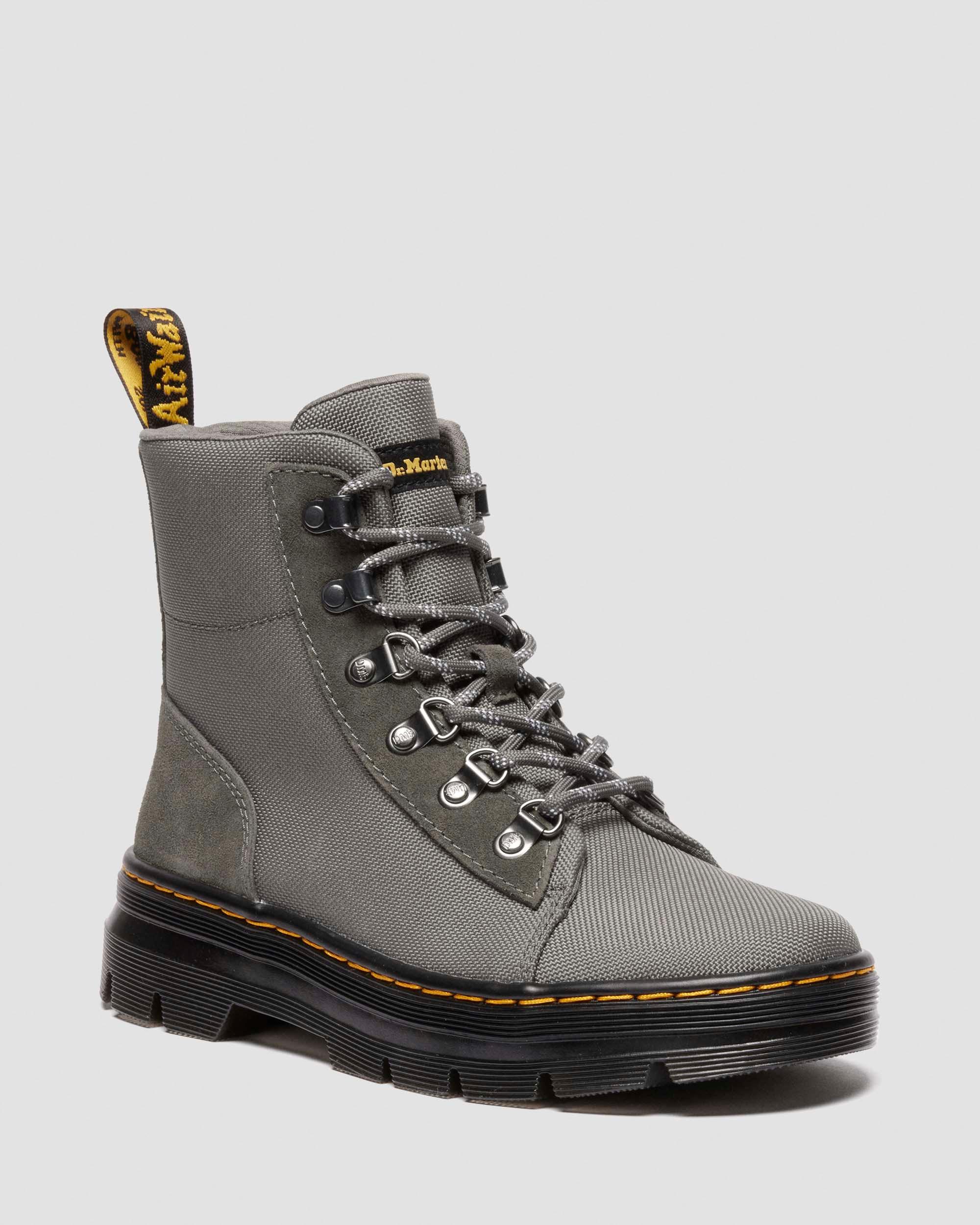 Dr Martens Womens Combs W 6 Tie Boot Fashion Peach Beige Cyclone Nylon ＆ Milled Coated Leather 9 Dr. Martens Women\u0027s Combs W Combat Boot, Black⁄Black, 3 UK: