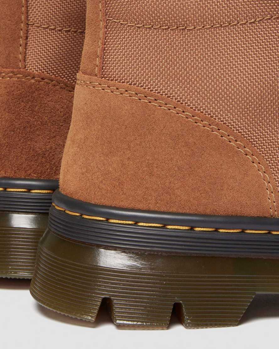 Dr. Martens Combs W Suede Utility Boots In Brown