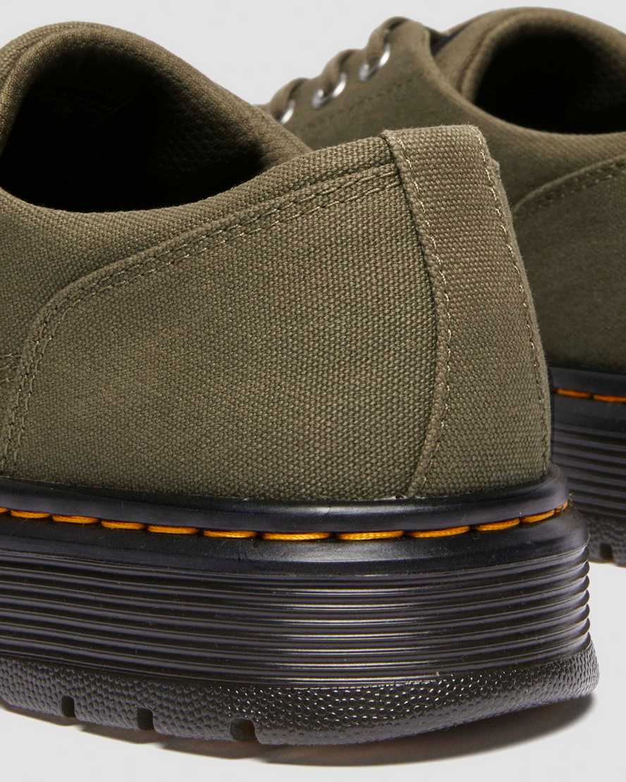 Dr. Martens Brookline Canvas Casual Shoes In Green