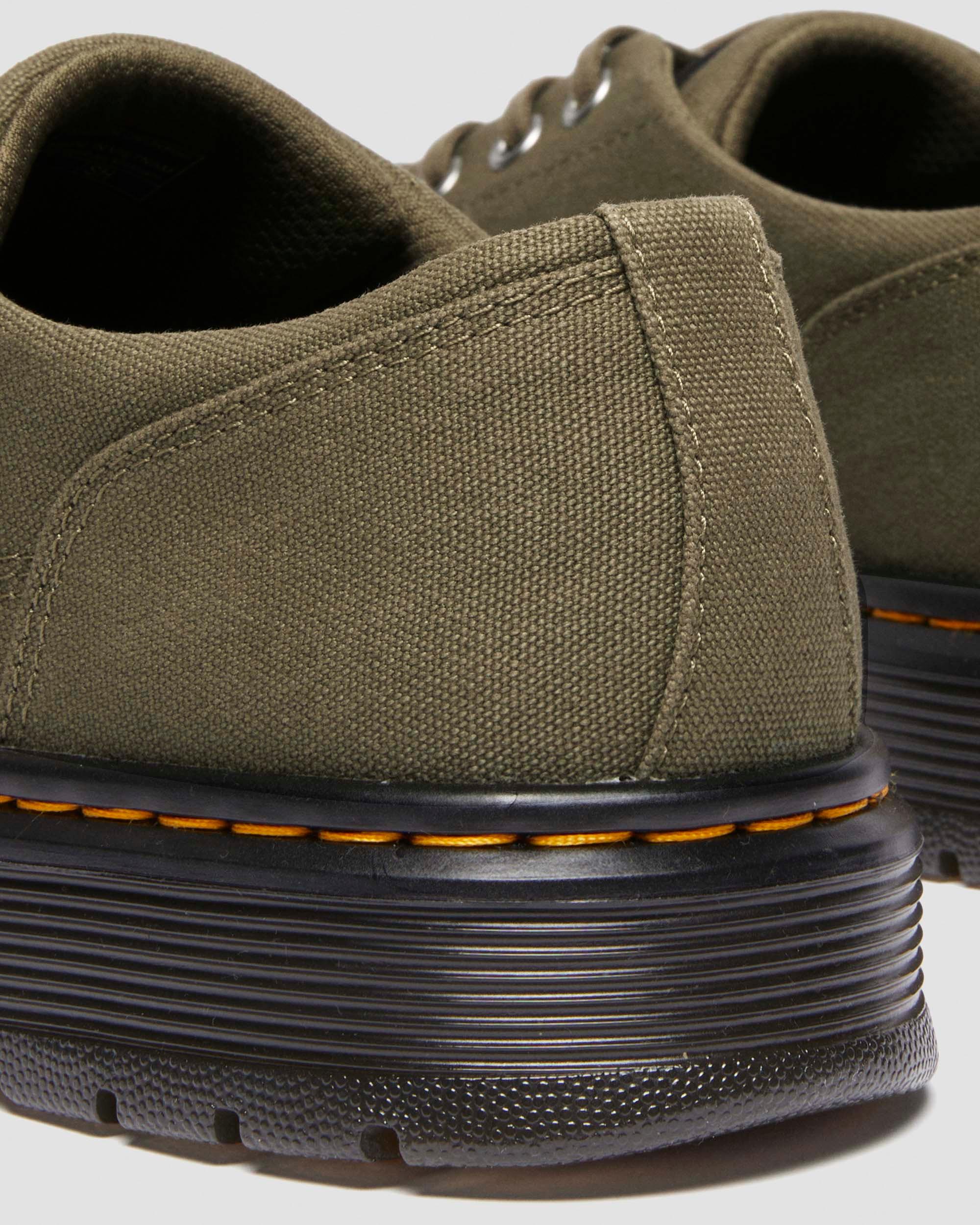 Brookline Canvas Casual Shoes in Dms Olive Canvas | Dr. Martens
