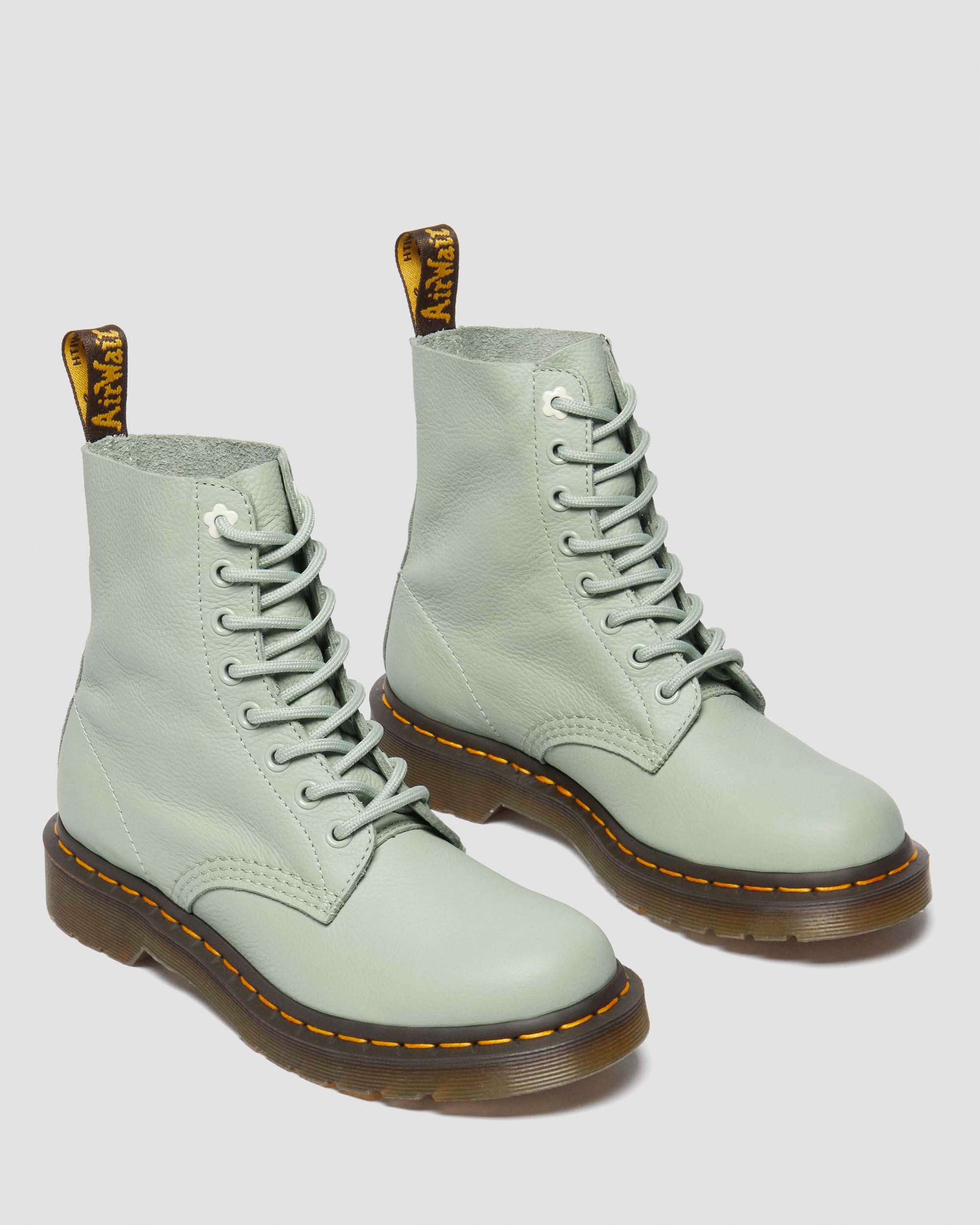 1460 Pascal Virginia leather boots in Sage Green